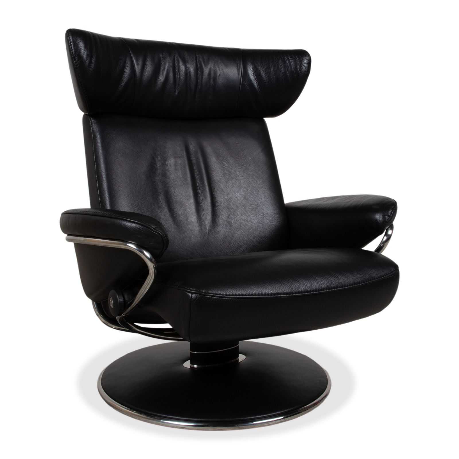 Fauteuil inclinable Stressless Jazz en cuir noir, taille L, fonction inclinable