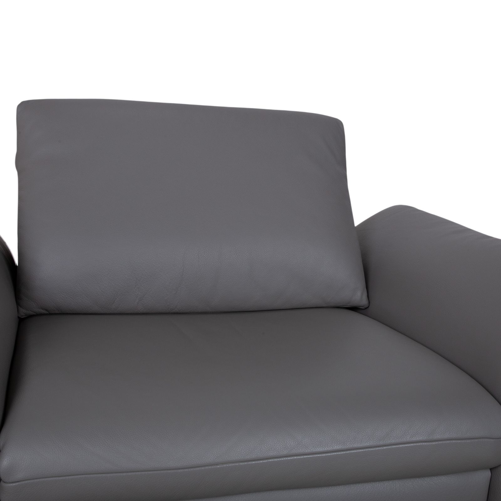 Fauteuil Koinor Elena en cuir gris, fonction manuelle photo buy