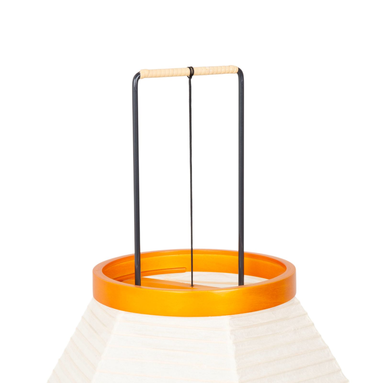 Lampe de sol Vitra Akari en papier, crème et noir photo Luminaires