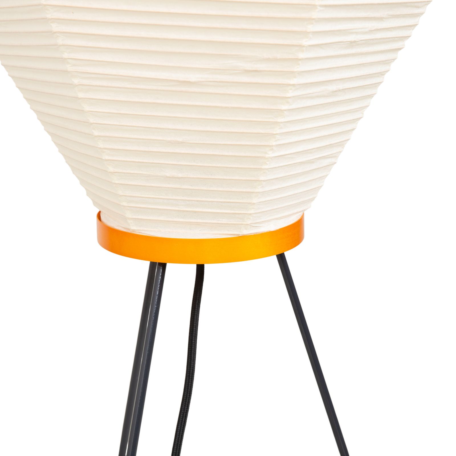 Lampe de sol Vitra Akari en papier, crème et noir photo 893.0