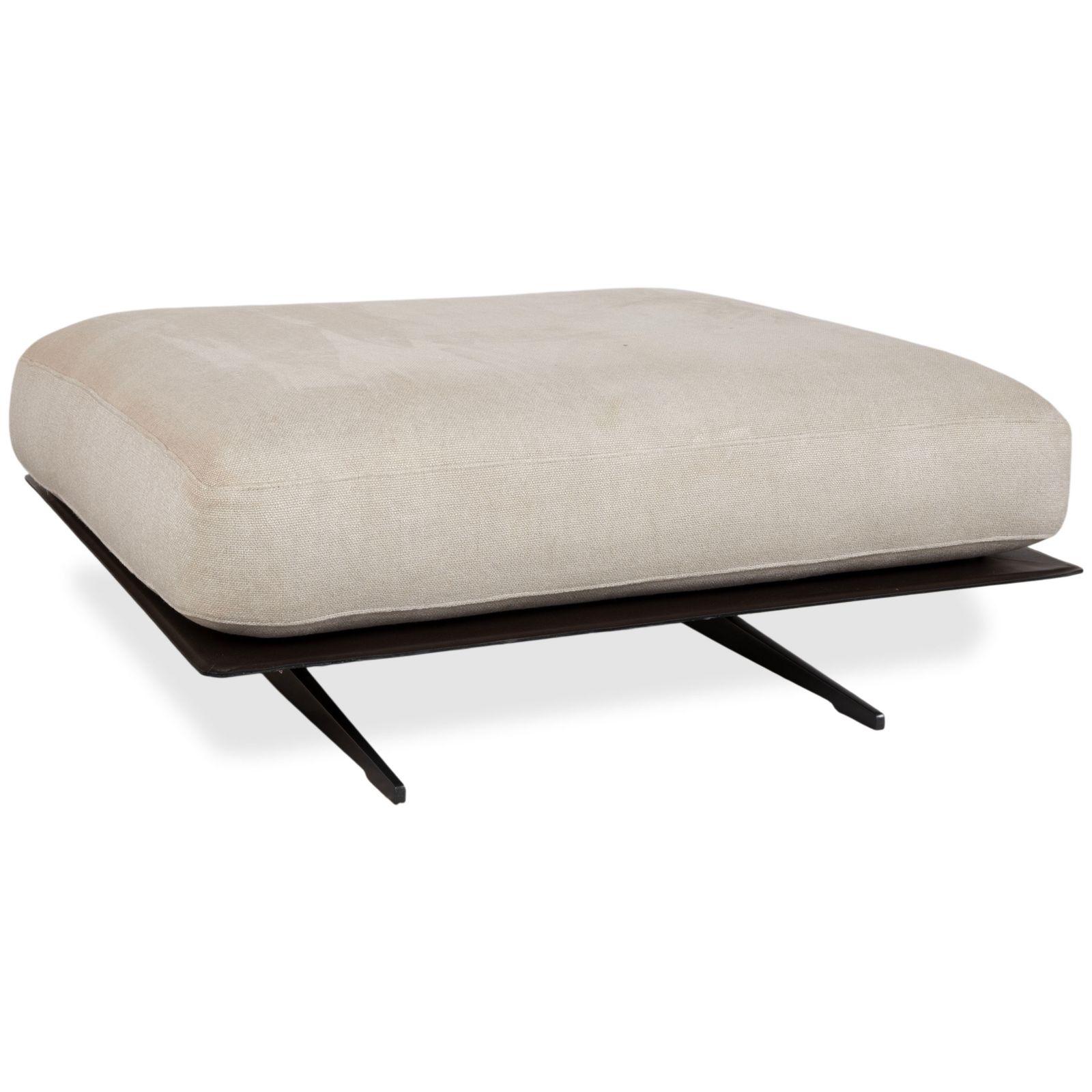 Tabouret Flexform Soft Dream en tissu, crème beige