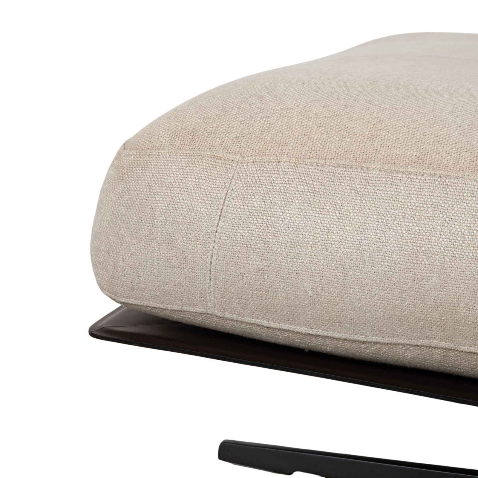 Tabouret Flexform Soft Dream en tissu, crème beige photo vintage