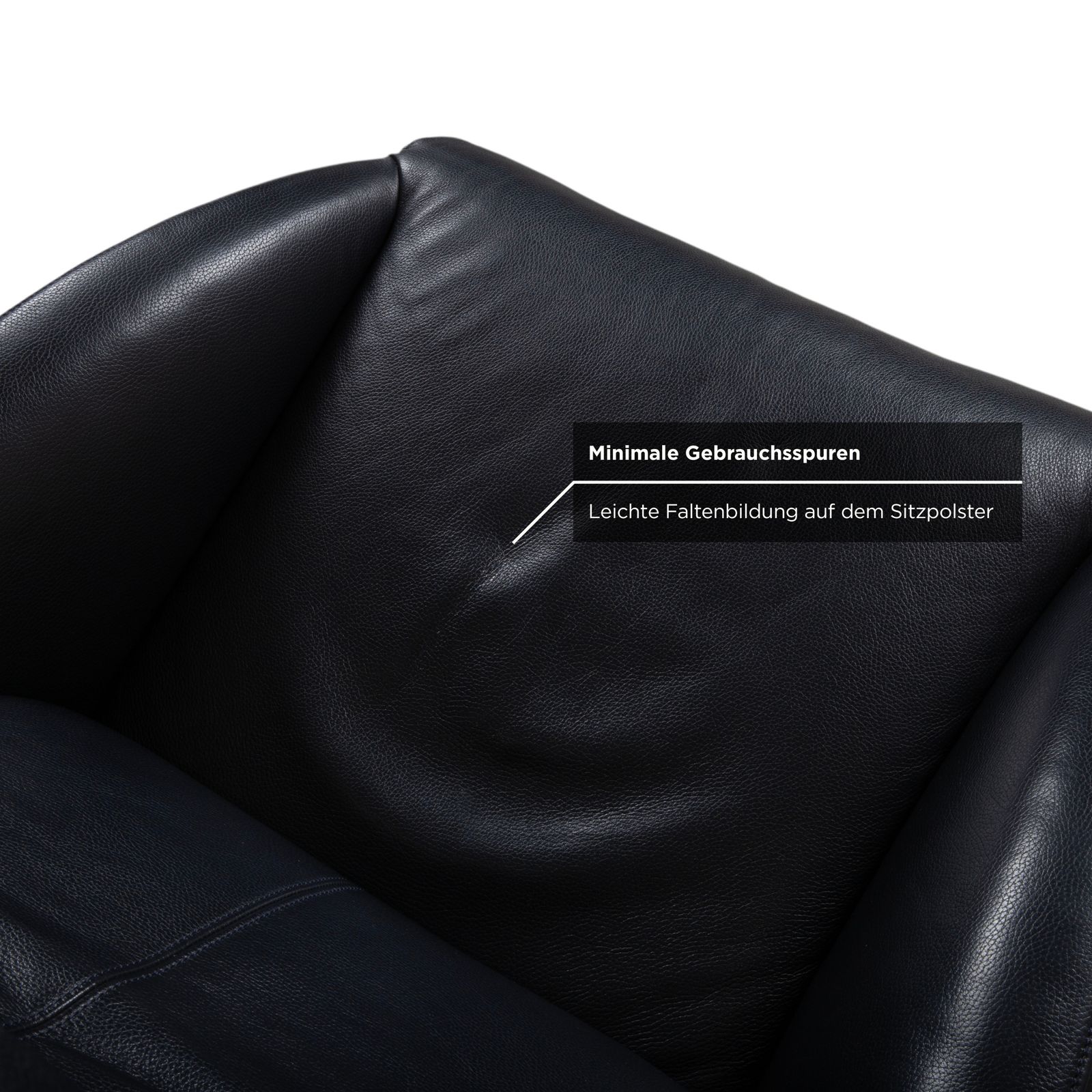 Fauteuil FSM Mate en cuir noir, fonction électrique, batterie photo vintage