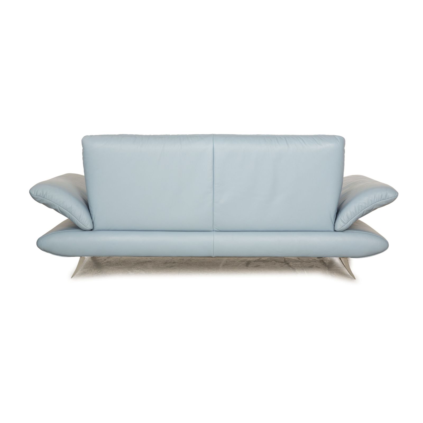 Mobilier Canapé 2 places Koinor Rossini en cuir bleu clair, fonction manuelle photo