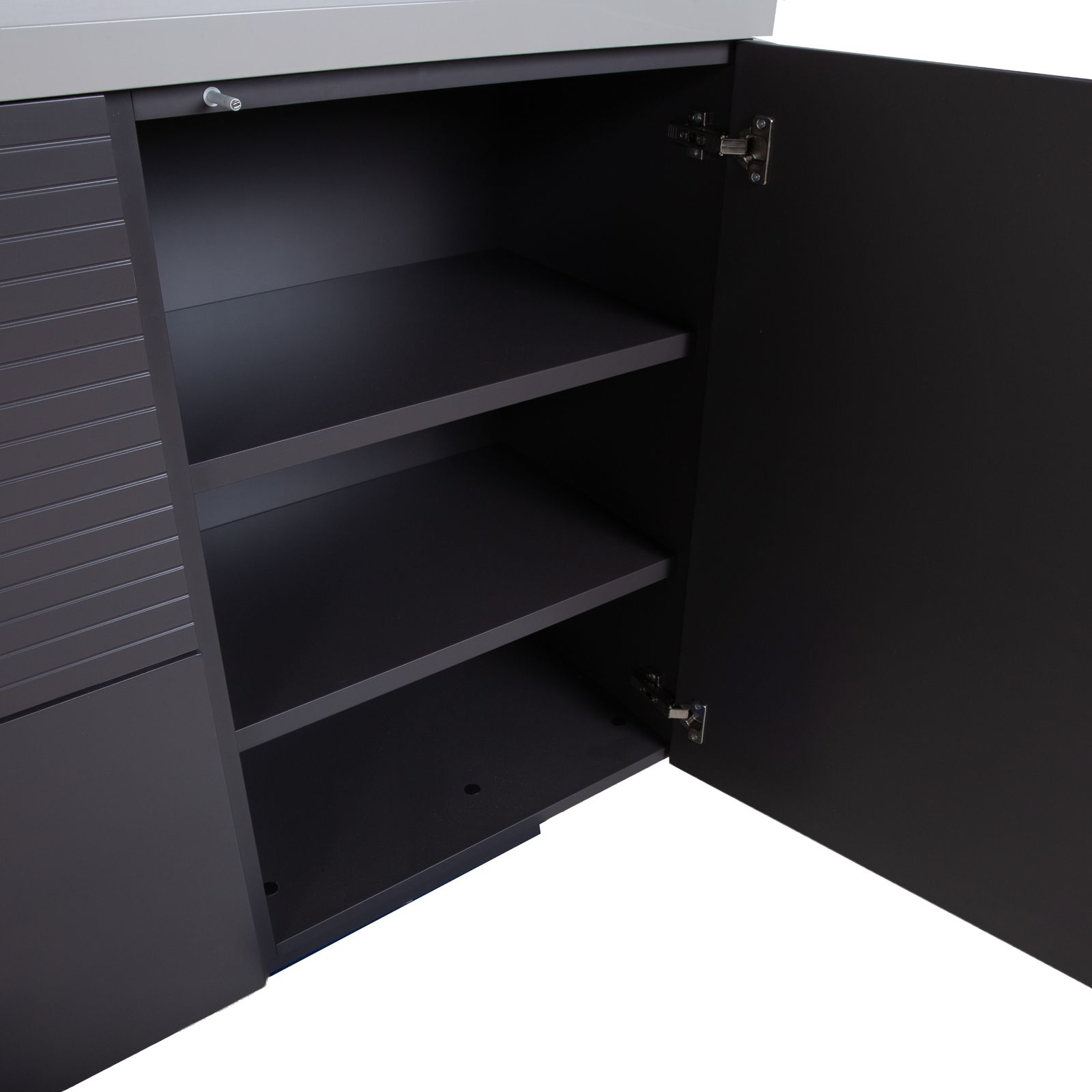 Buffet WK Wohnen en bois anthracite, fonction manuelle photo vintage