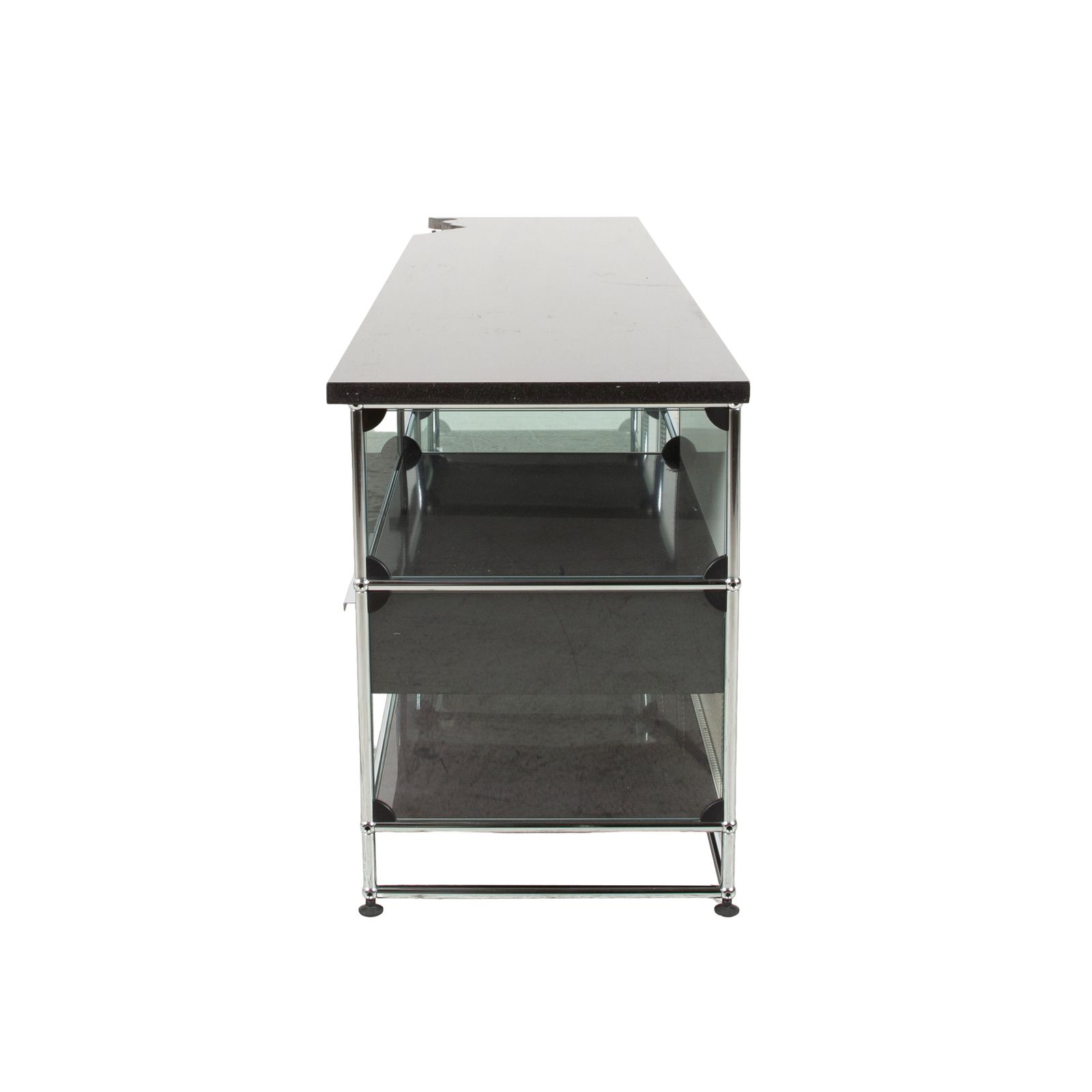 Mobilier Buffet USM Haller noir, plateau en granit sur mesure photo