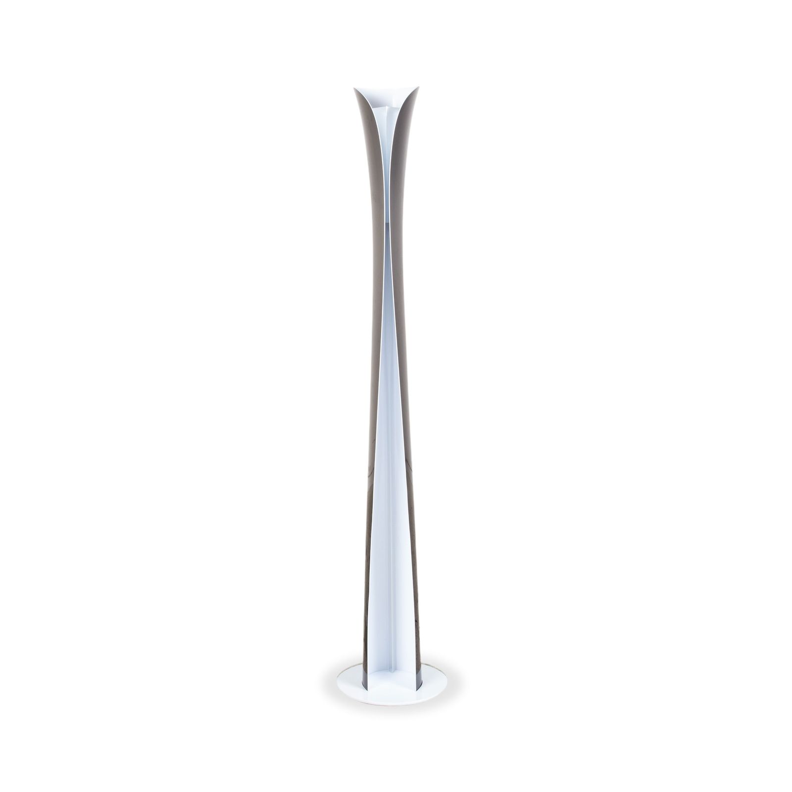 photo for sale Lampe de sol Artemide Cadmo en métal, noire et blanche, dimmable, par Karim Rashid