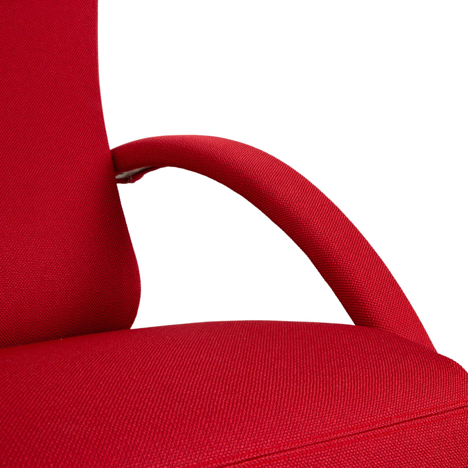 Fauteuil Rolf Benz 3100 en tissu rouge et argent, fonction manuelle, retapissé photo 3017.0