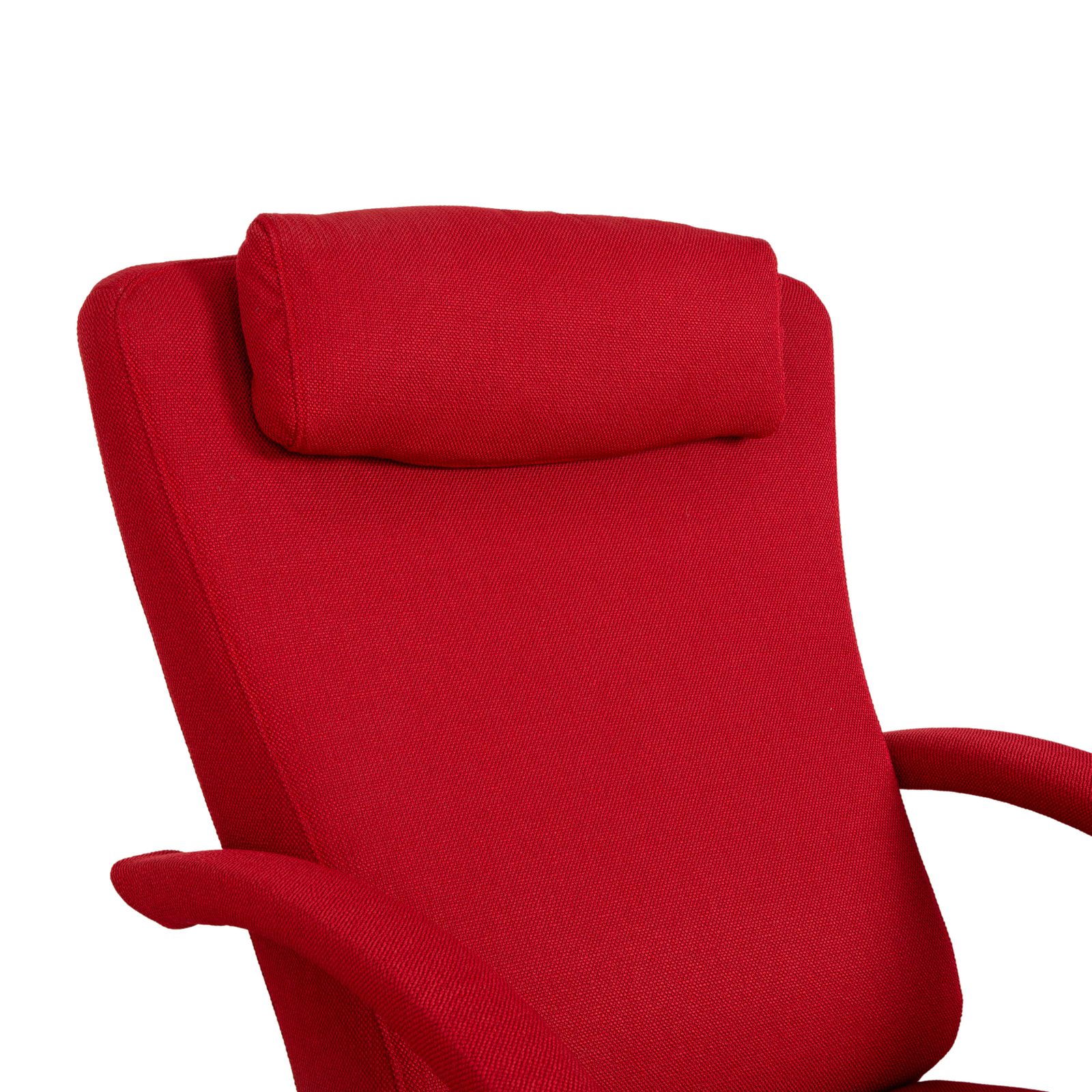 Fauteuil Rolf Benz 3100 en tissu rouge et argent, fonction manuelle, retapissé photo vinterior