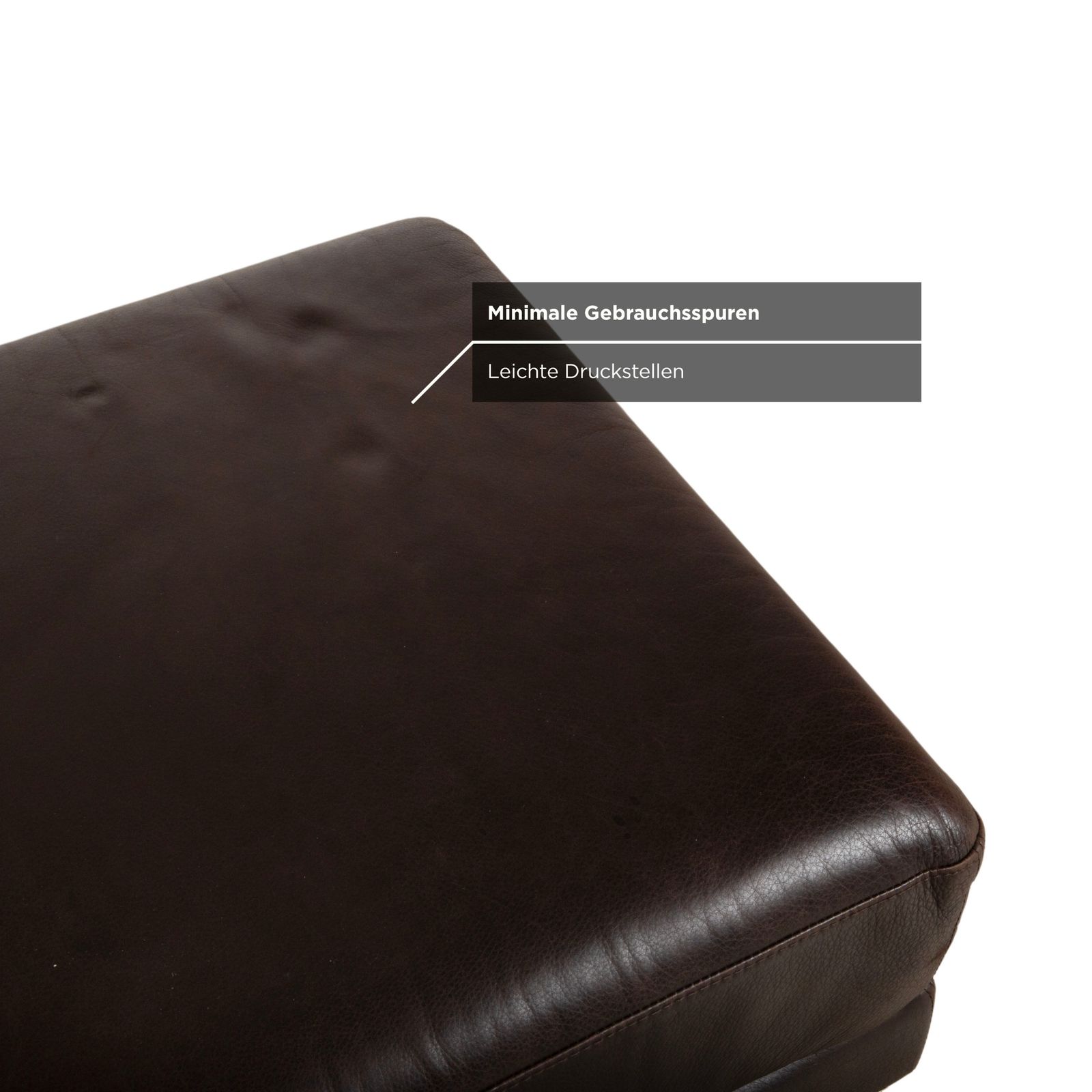 Tabouret Brühl Moule en cuir marron photo buy