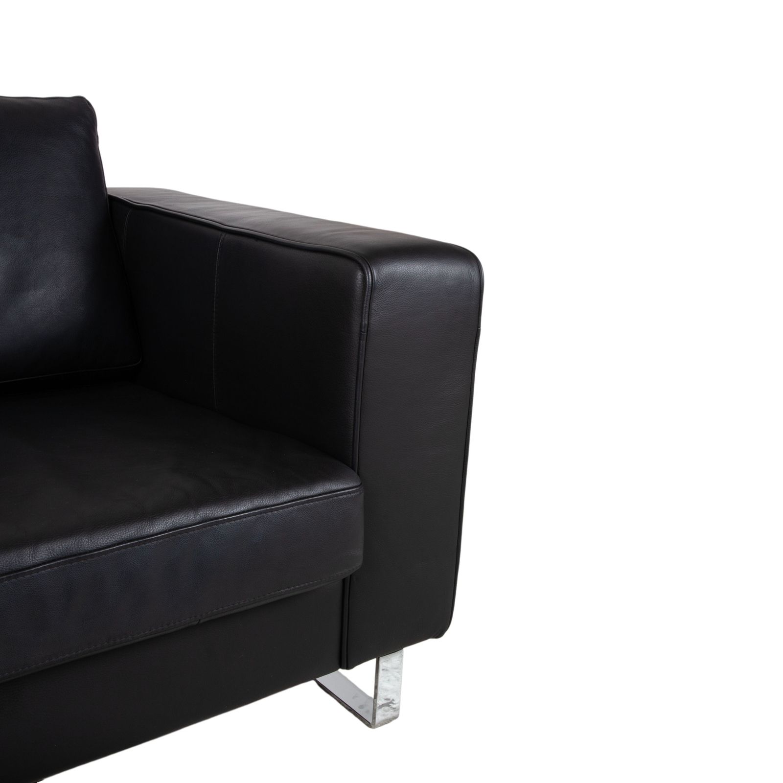 Boconcept Indivi Set Leather Two Seater Stool Black Couch photo buy