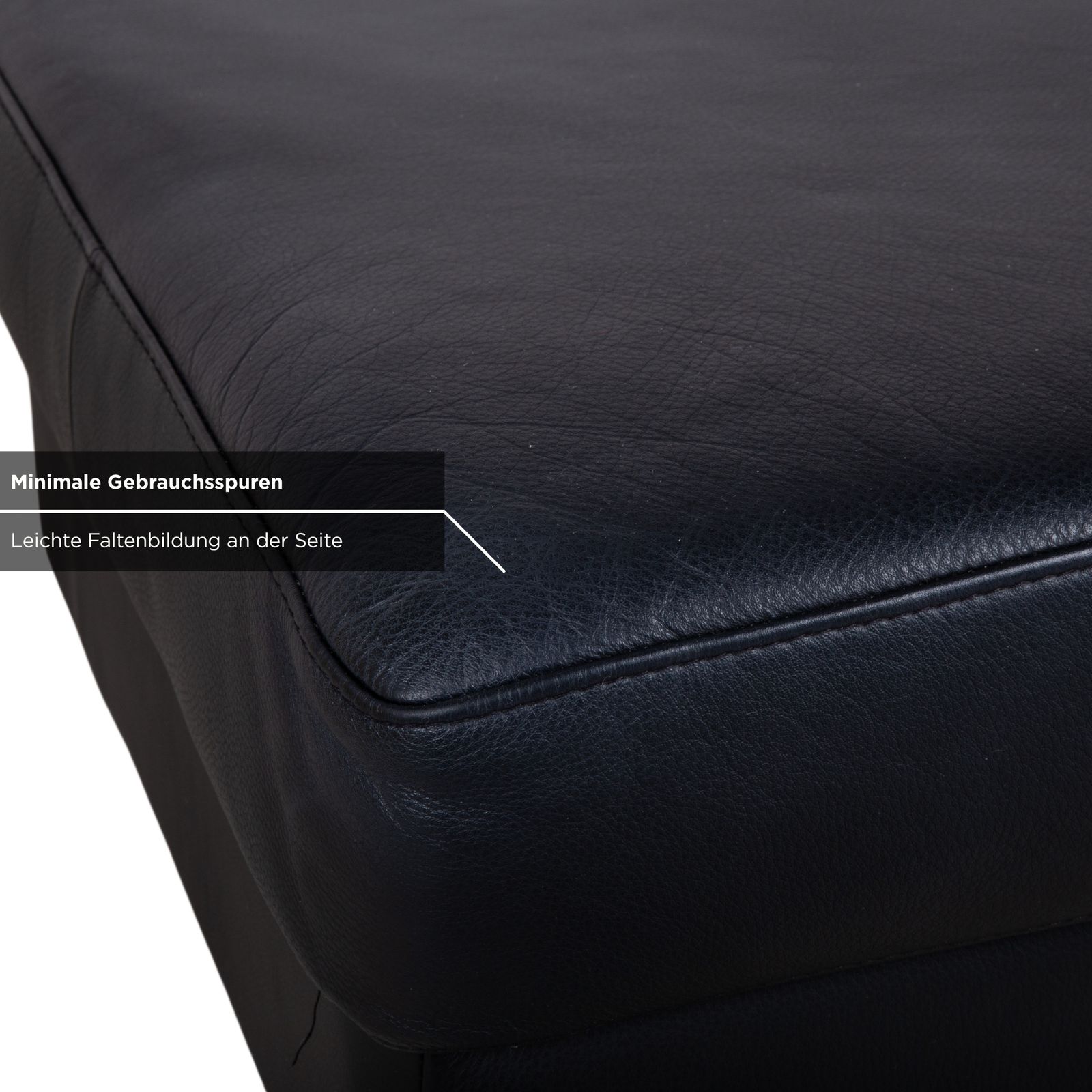 Furniture Boconcept Indivi Set Leather Two Seater Stool Black Couch photo