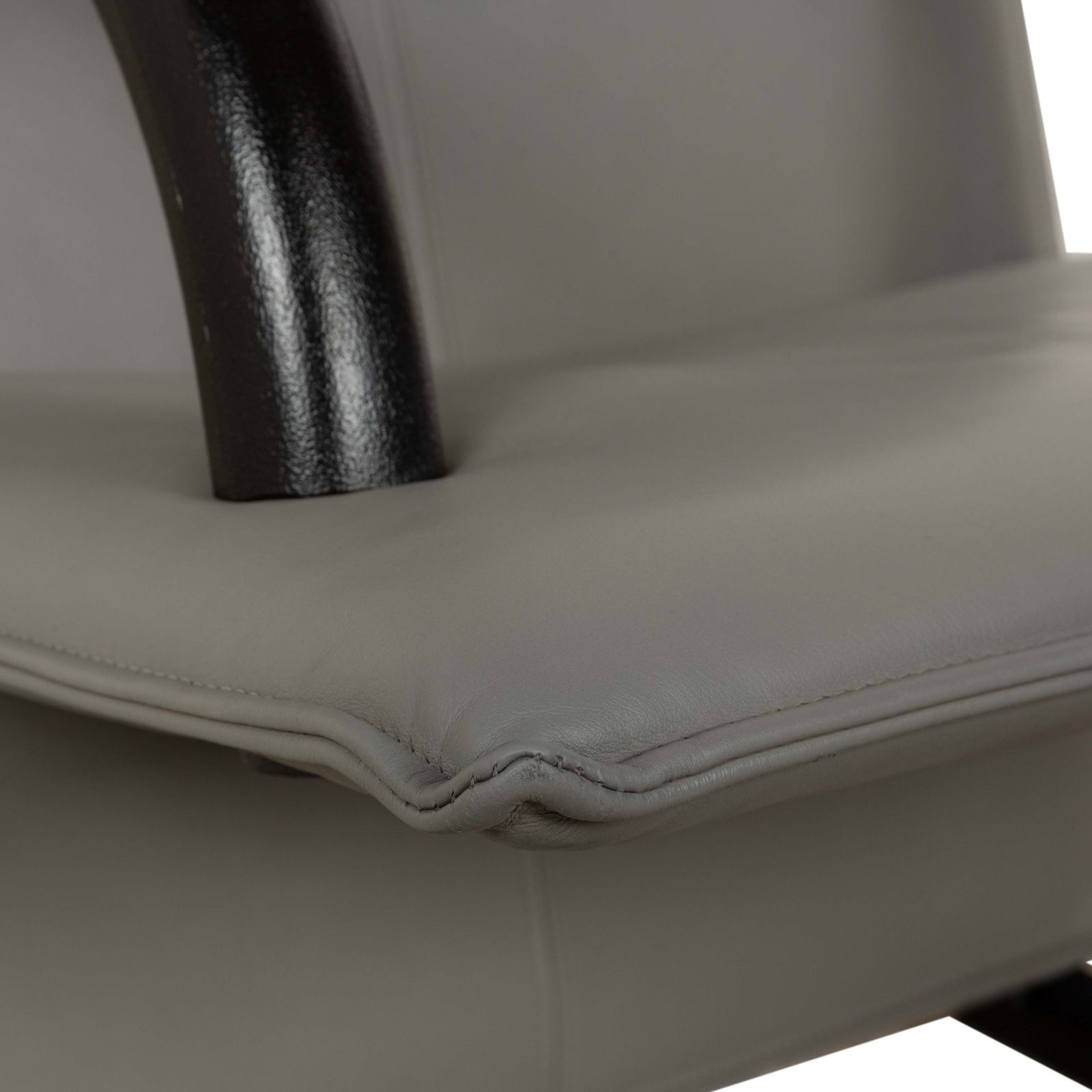 Fauteuils Arflex T-Line en cuir, gris et noir, lot de 4 photo for sale