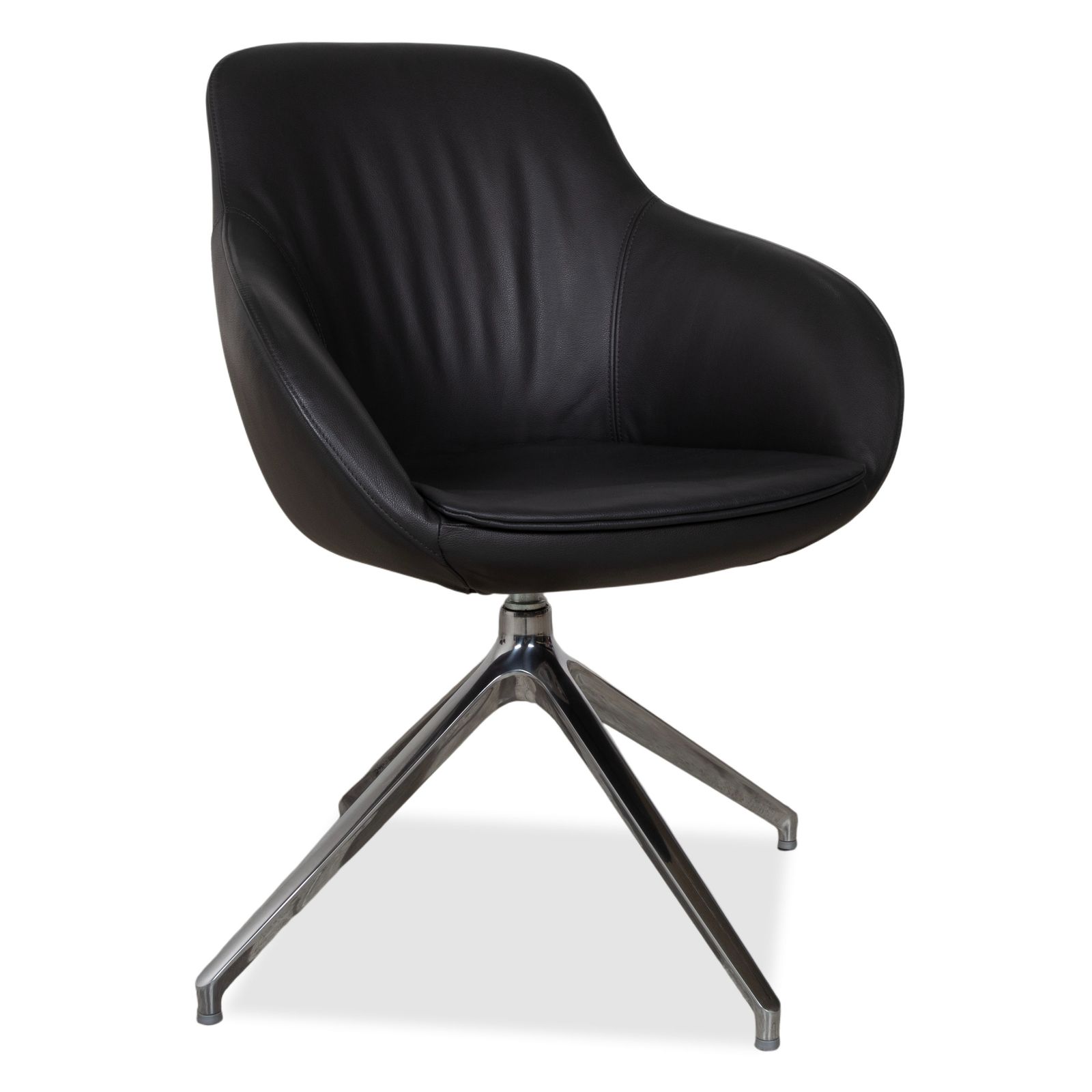Ensemble de 4 chaises et tabourets en cuir Signet Mailo, brun et gris, pour salle à manger photo Mobilier