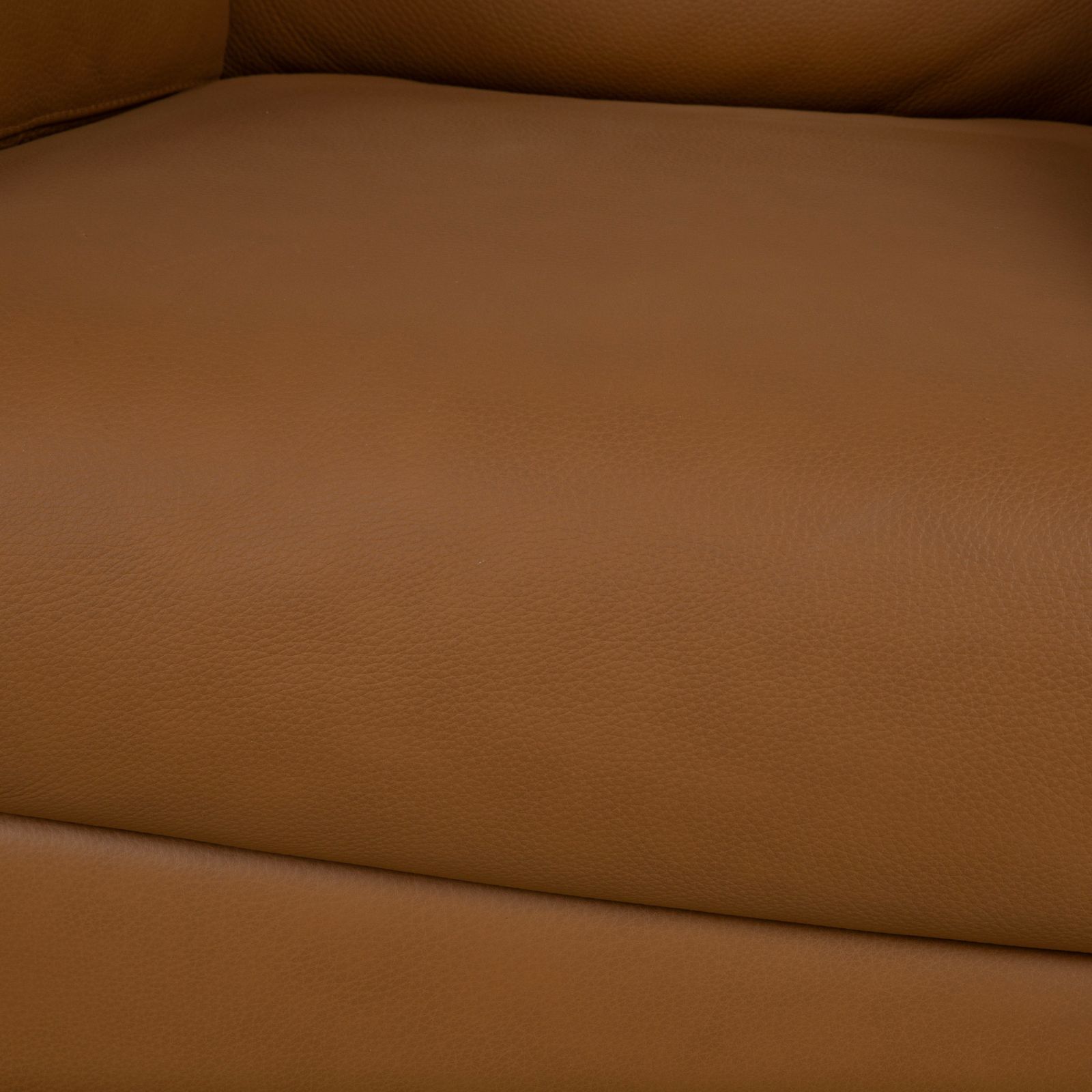 photo for sale Ensemble canapé 2 places et fauteuil Natuzzi en cuir brun cognac