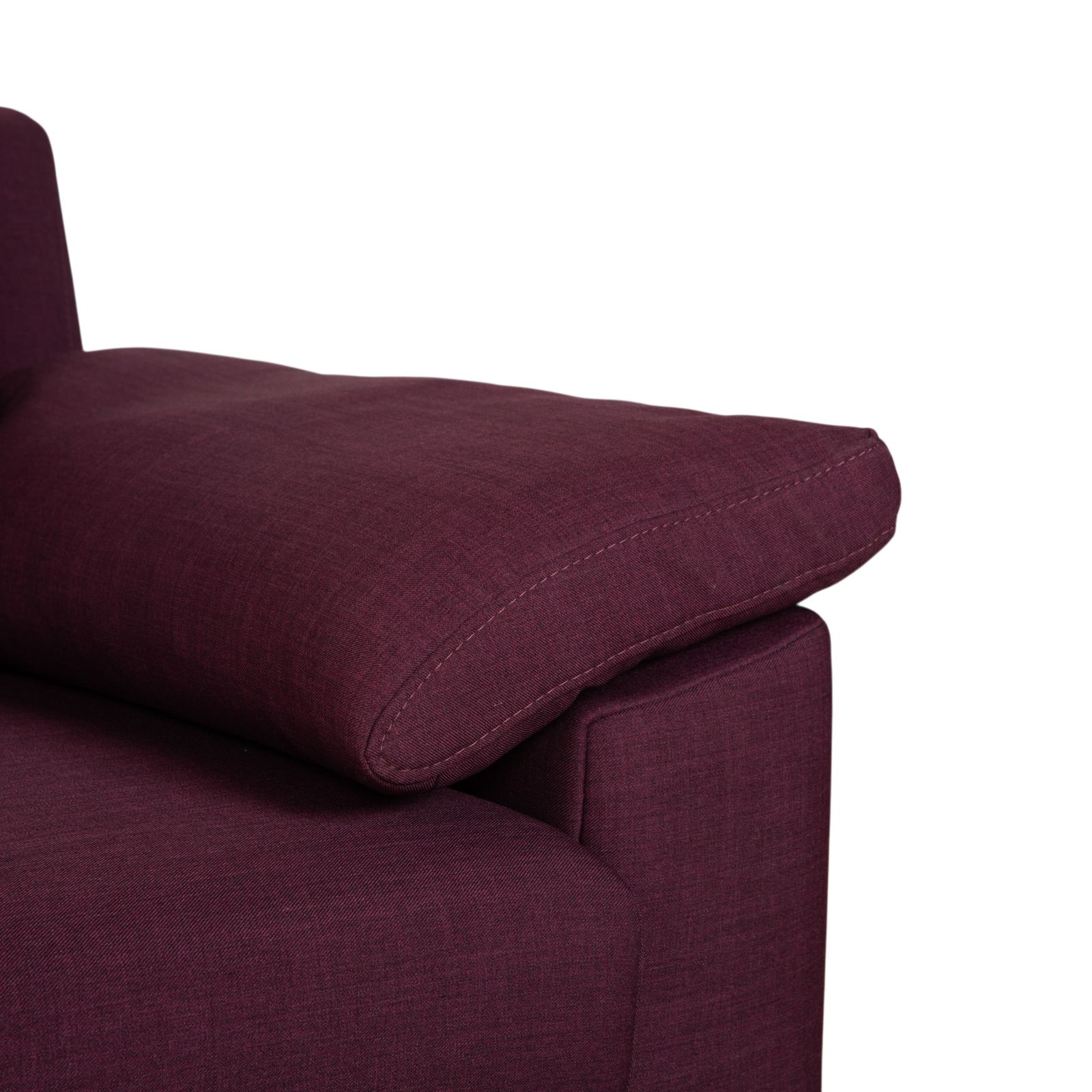 Ewald Schillig Flex Plus Fabric Three Seater With Ottoman, Purple, Aubergine, Red photo Furniture