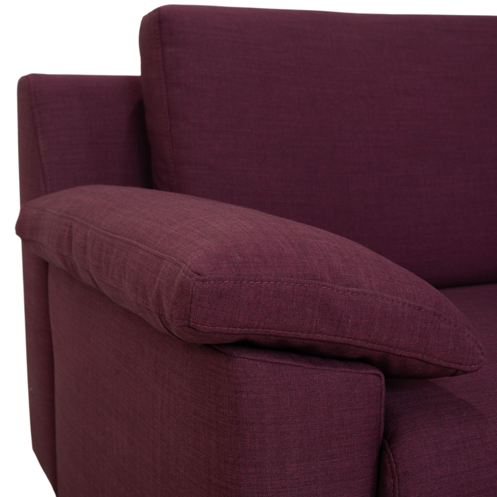 Ewald Schillig Flex Plus Fabric Three Seater With Ottoman, Purple, Aubergine, Red photo vintage