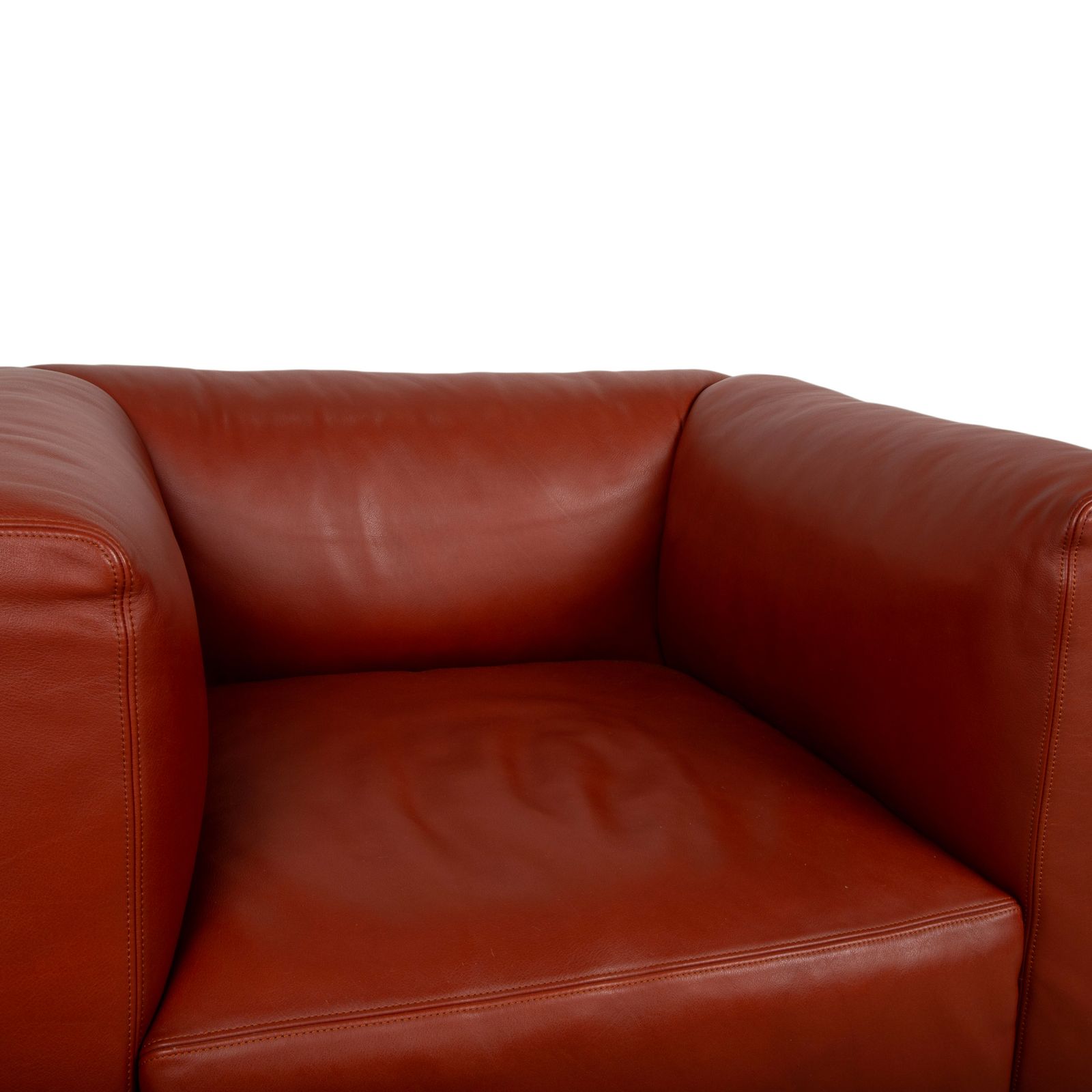 Walter Knoll Living Landscape Set 3x 755 Leather Armchairs Red Terracotta photo 7711.0