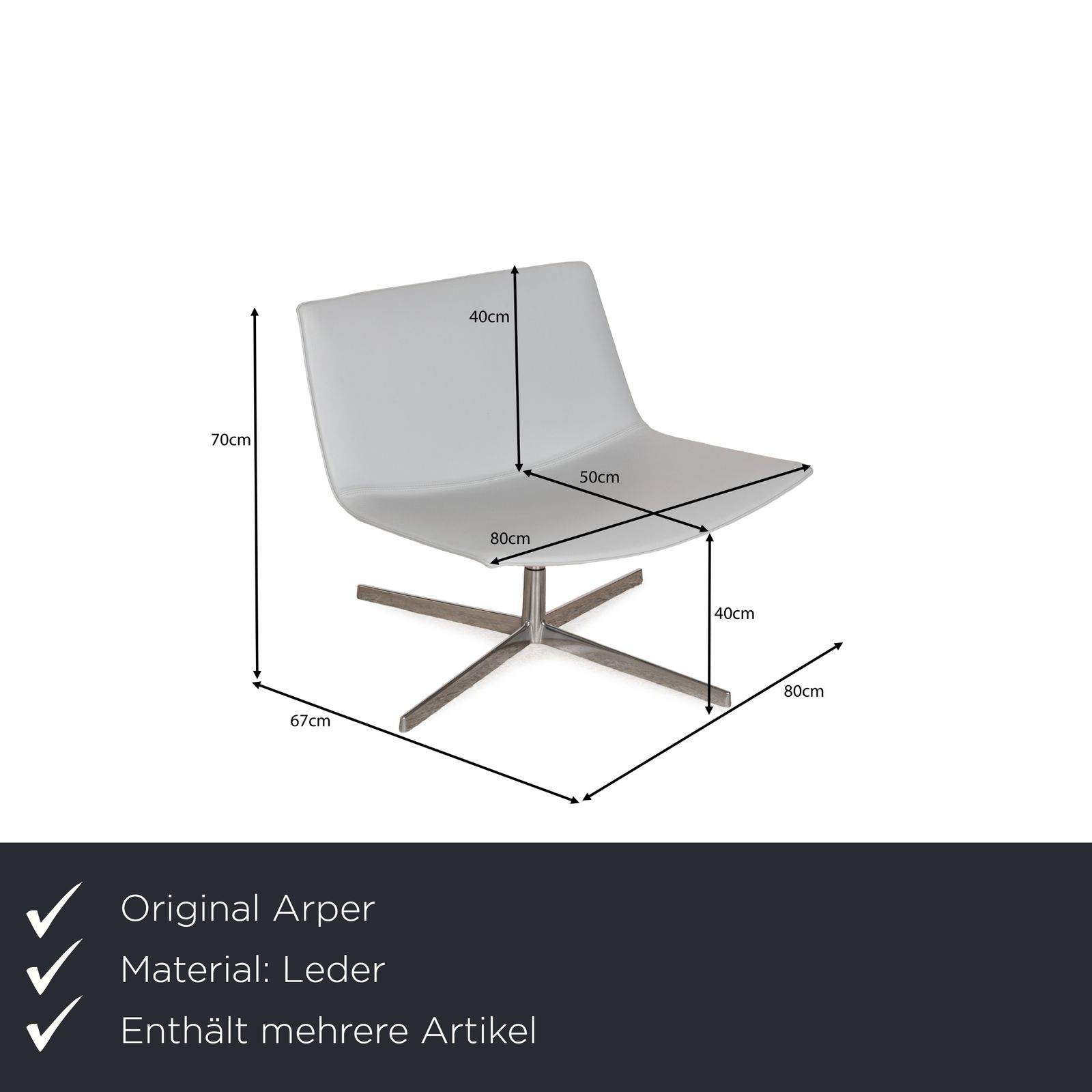 Ensemble de fauteuils Arper Catifa 80 en cuir bleu, bleu-gris, bleu clair, pivotant photo furniture