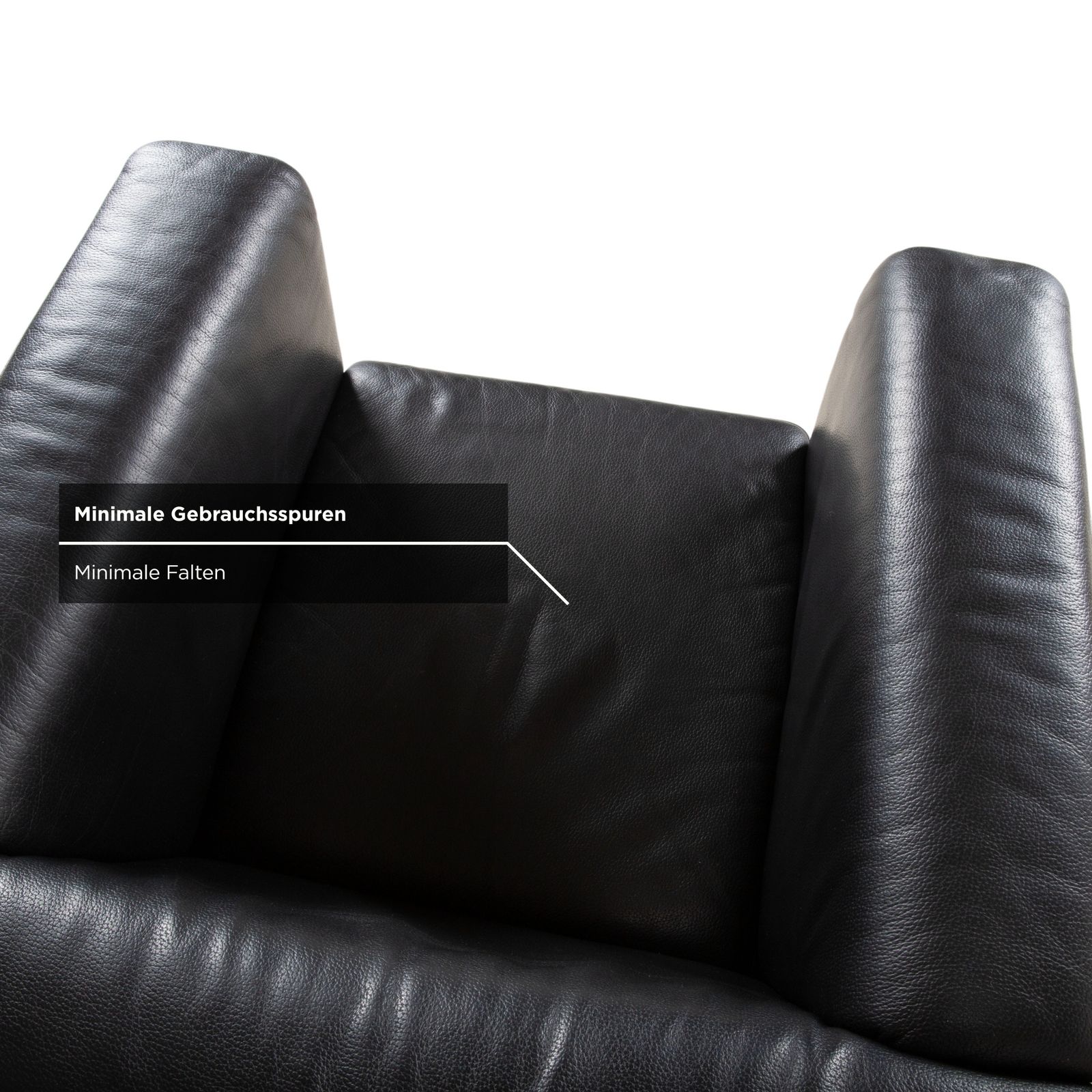 Ensemble de 2 fauteuils Brühl Visavis en cuir noir photo buy