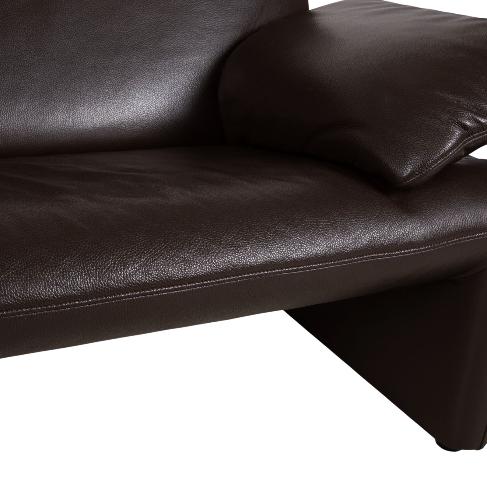Jori Linea Set Leather 2x Two Seater Brown Manual Function Sofa photo 3352.0