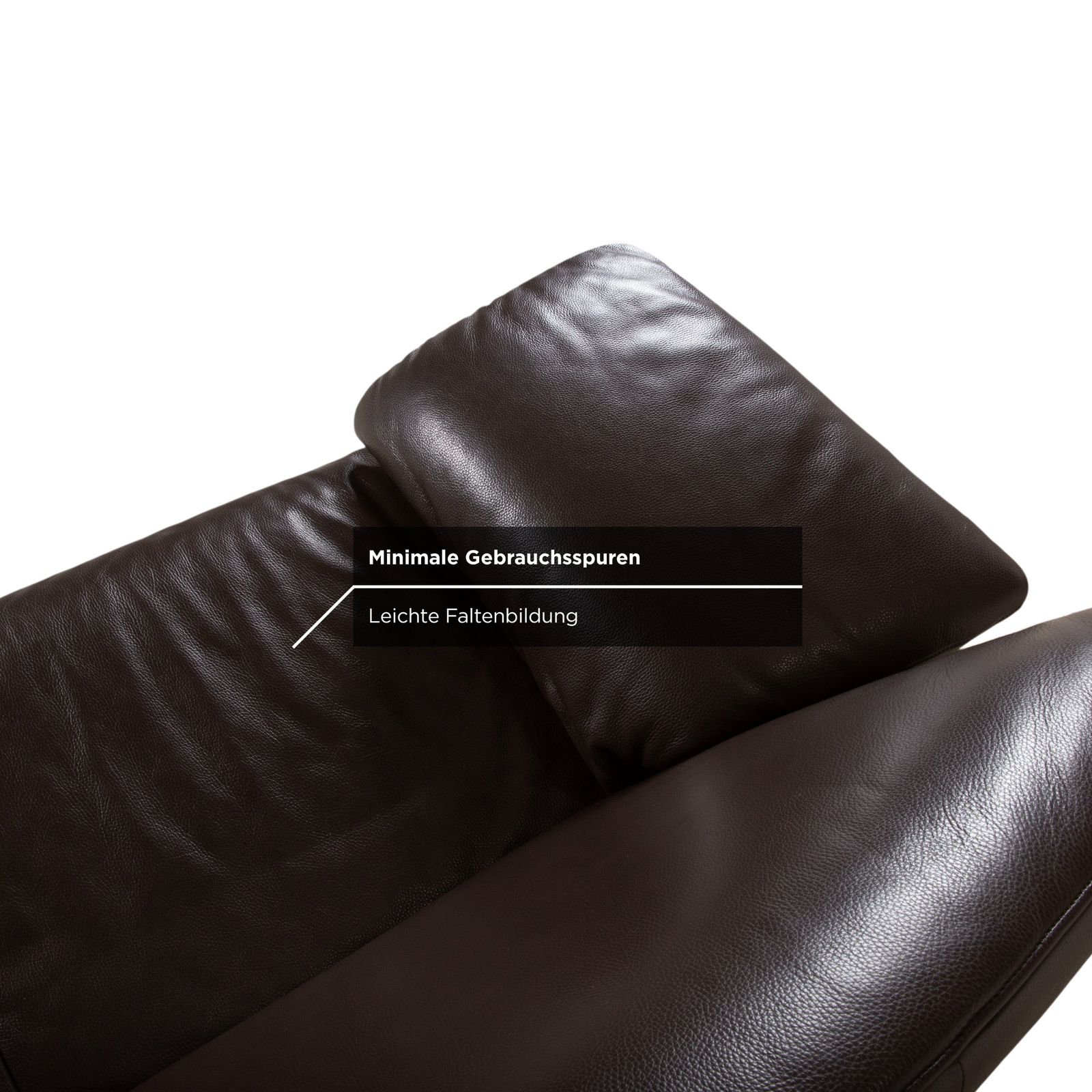 Jori Linea Set Leather 2x Two Seater Brown Manual Function Sofa photo vintage