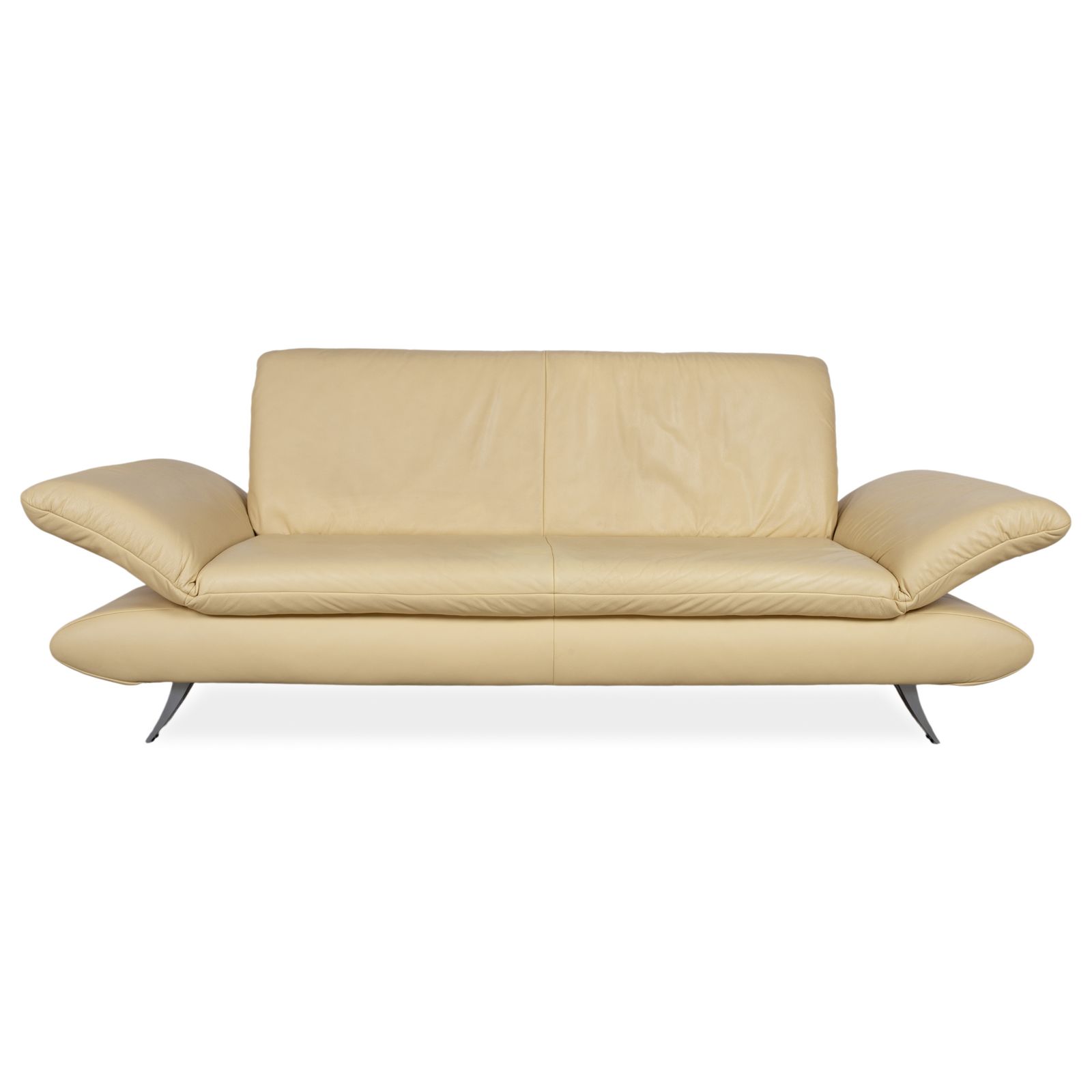 Ensemble Koinor Rossini 3 places et 2 fauteuils en cuir jaune, fonction manuelle photo Mobilier