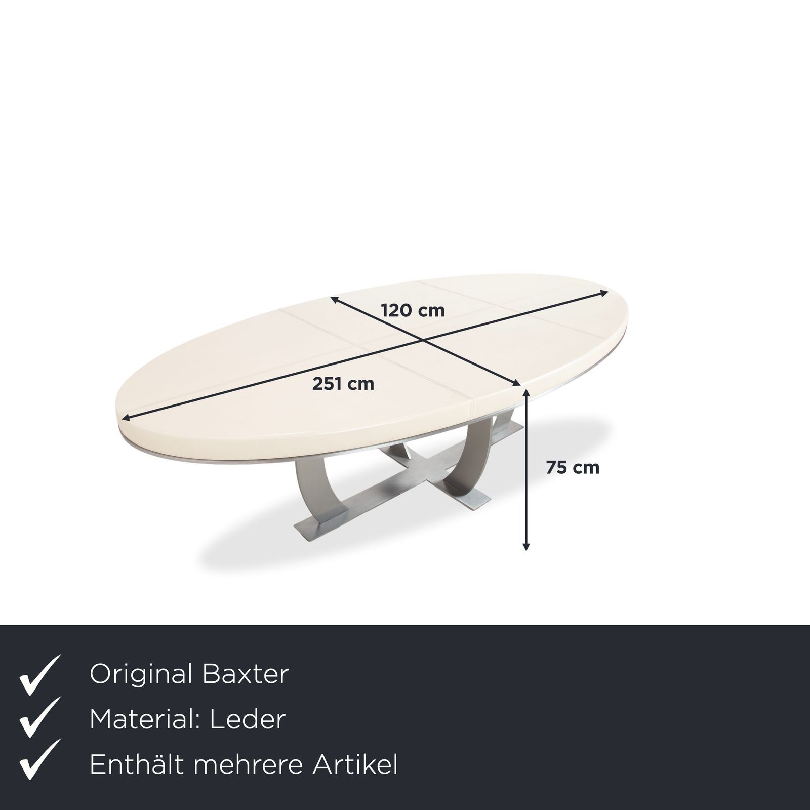 Baxter Gilbert 8-delige set ovale eetkamertafel photo for sale