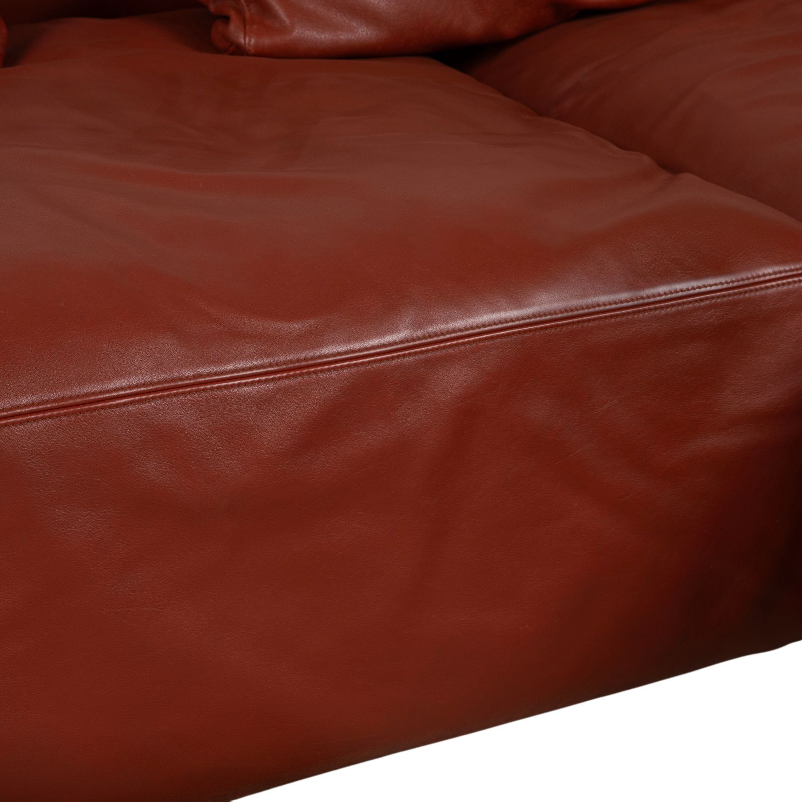 photo furniture Ensemble canapé d'angle Walter Knoll Living Landscape 755 en cuir rouge terracotta