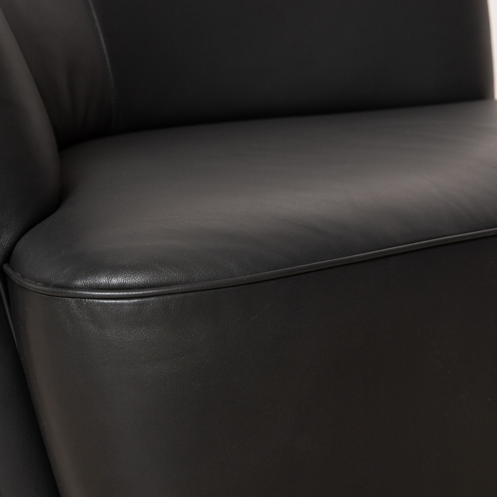 Walter Knoll Drift Leren Fauteuil Set Zwart Manuele Draaifunctie photo for sale