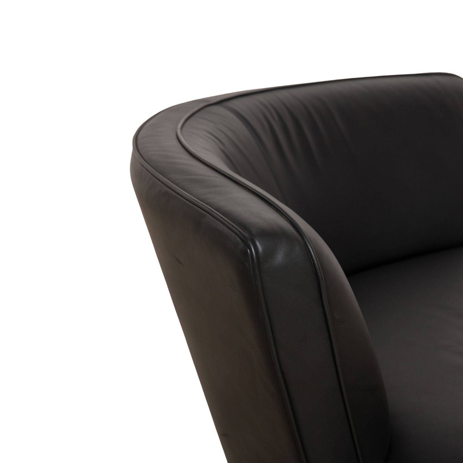 Walter Knoll Drift Leren Fauteuil Set Zwart Manuele Draaifunctie photo Meubels
