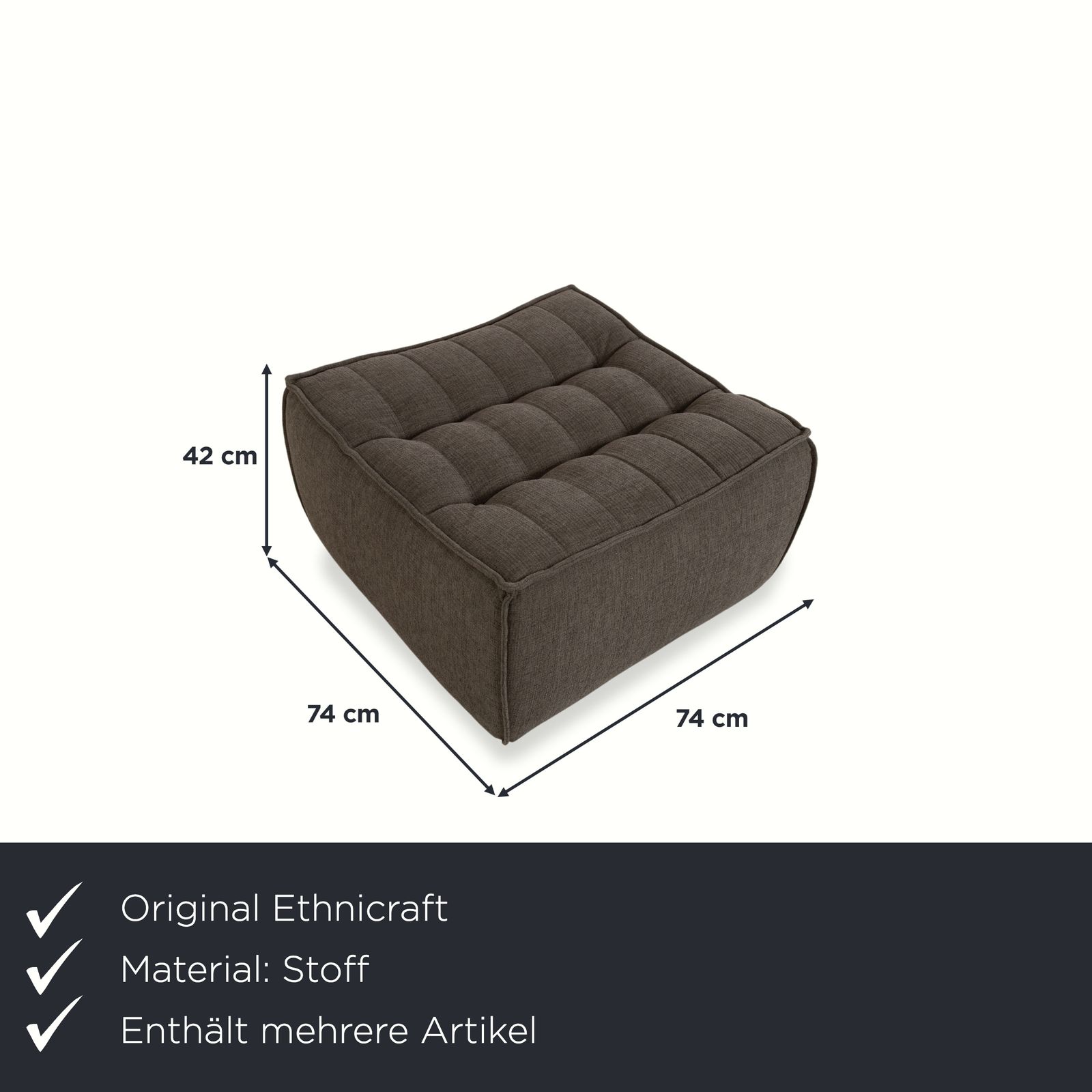 Ethnicraft N701 Fabric Fauteuil Set Grijs Groen photo for sale
