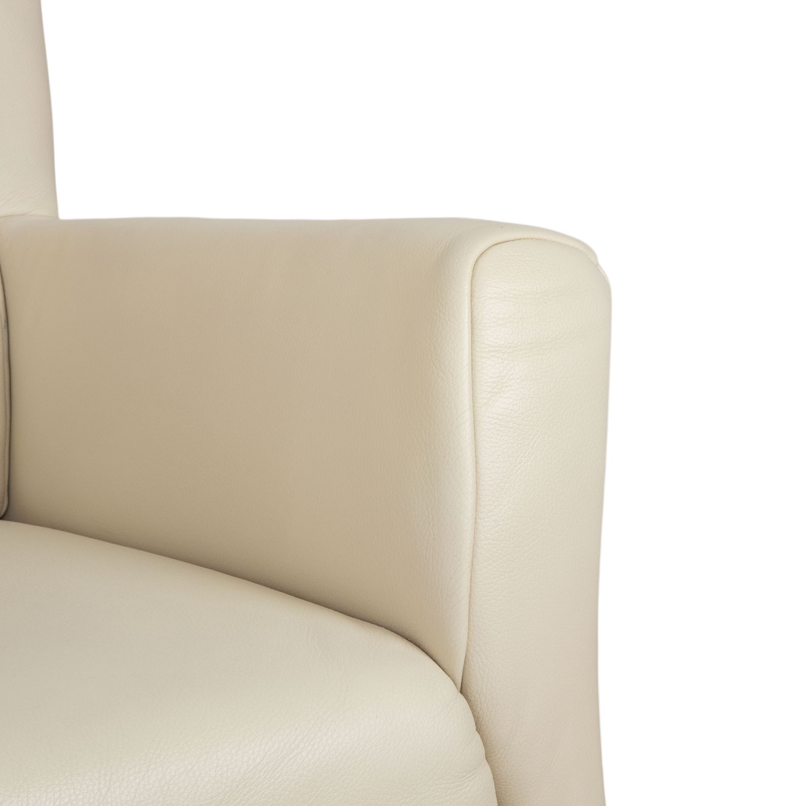 Lot de 2 fauteuils Rolf Benz 322 en cuir blanc crème photo Mobilier