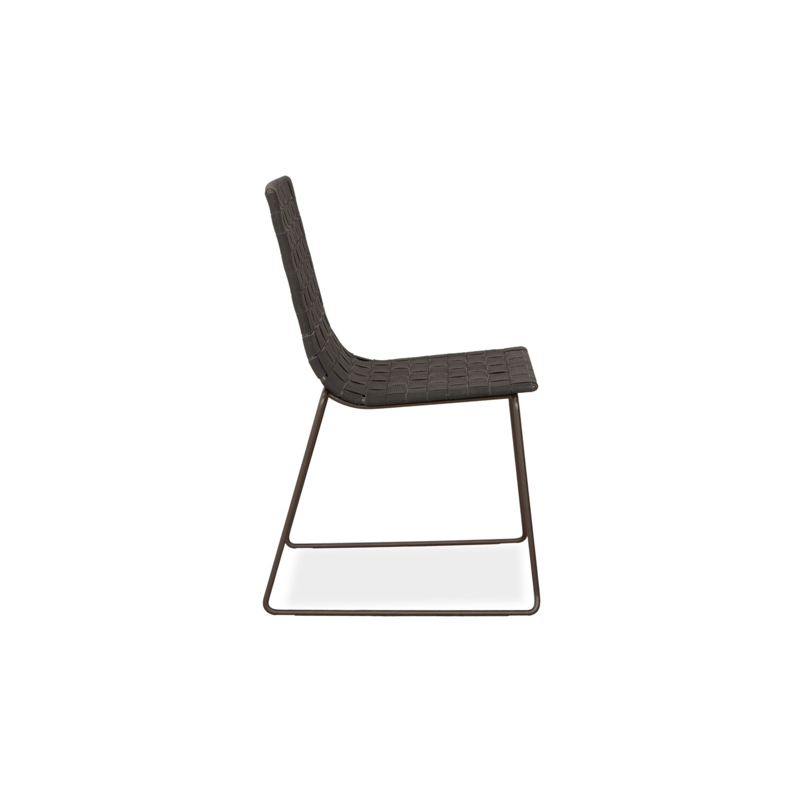 photo for sale Andreu World Trenza Metal Stool Dark Grey Anthracite Brown Wicker