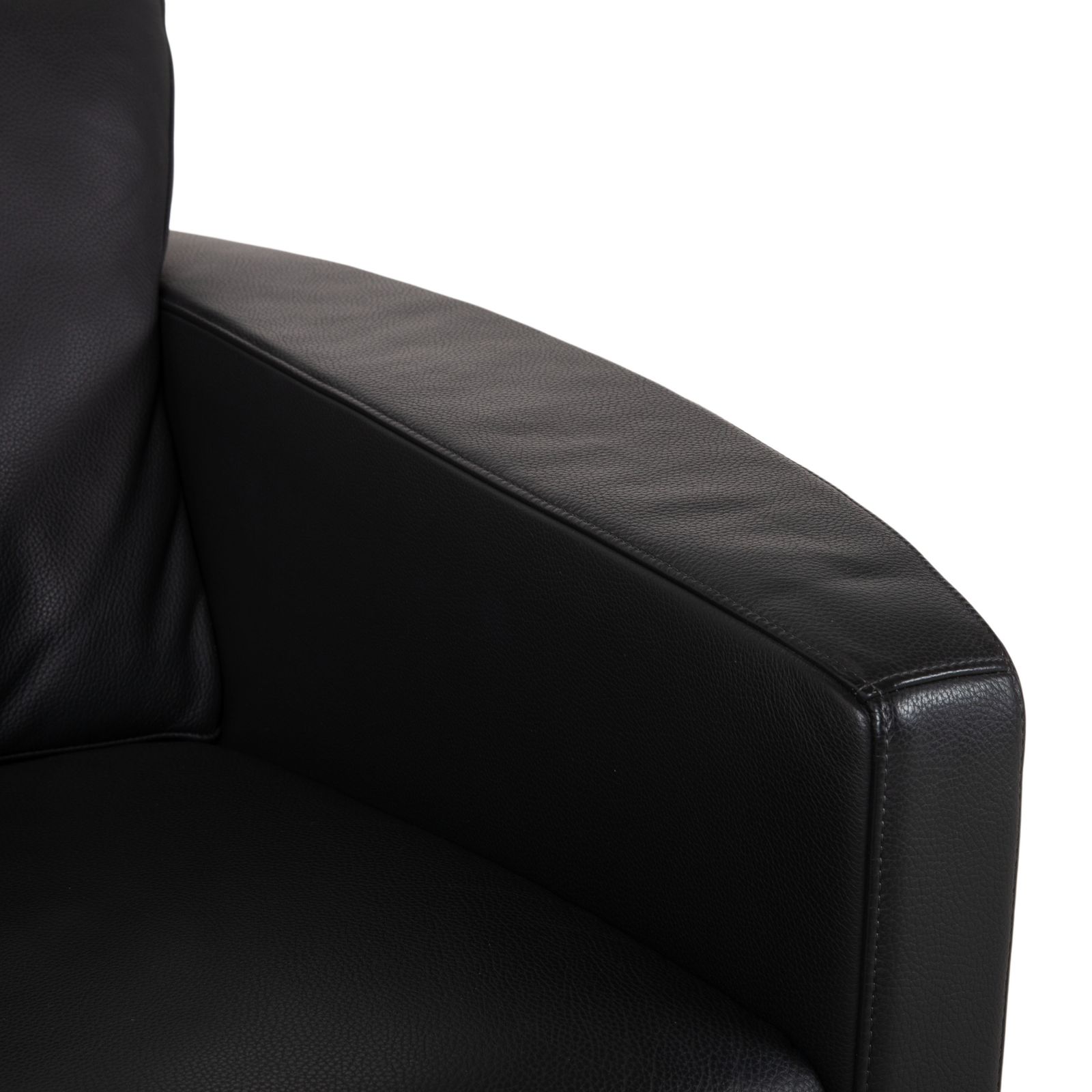 Lot de 2 fauteuils Rolf Benz 1200 en cuir noir photo 2905.0