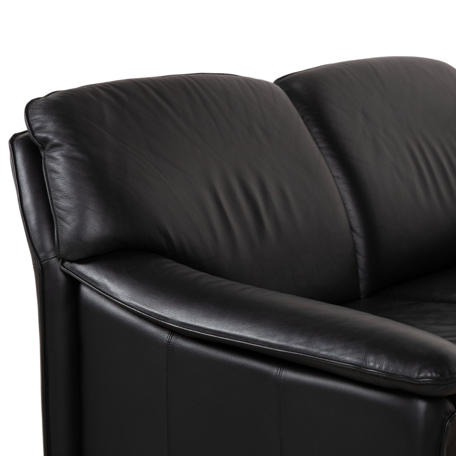 Ensemble Lauuser Atlanta canapé 2 places et fauteuil en cuir noir photo buy