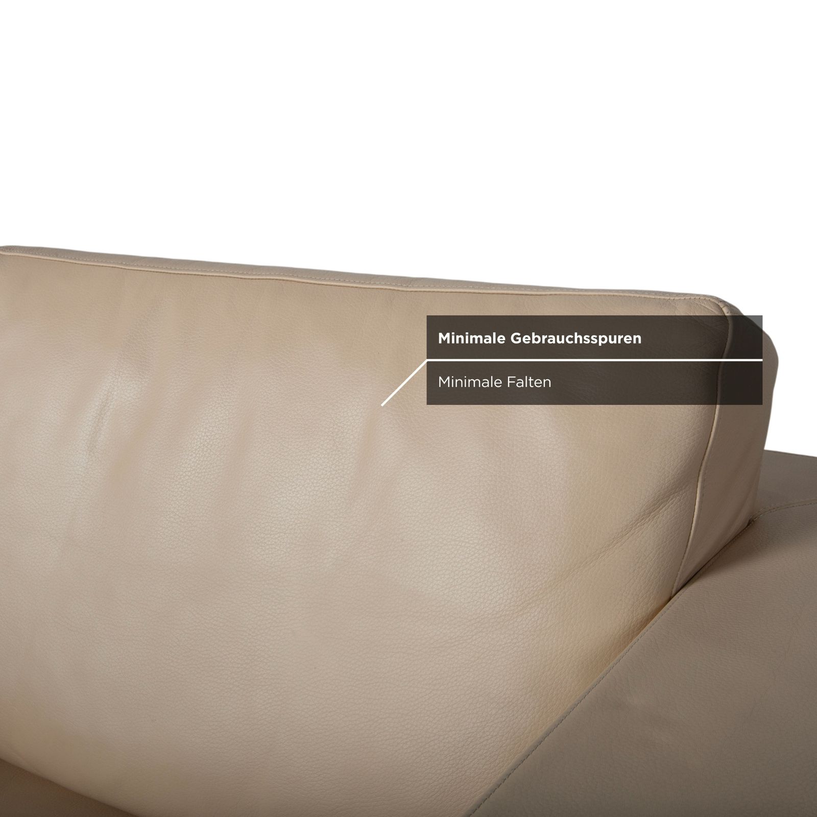 Walter Knoll Nelson Leather Armchair Cream Beige photo vintage