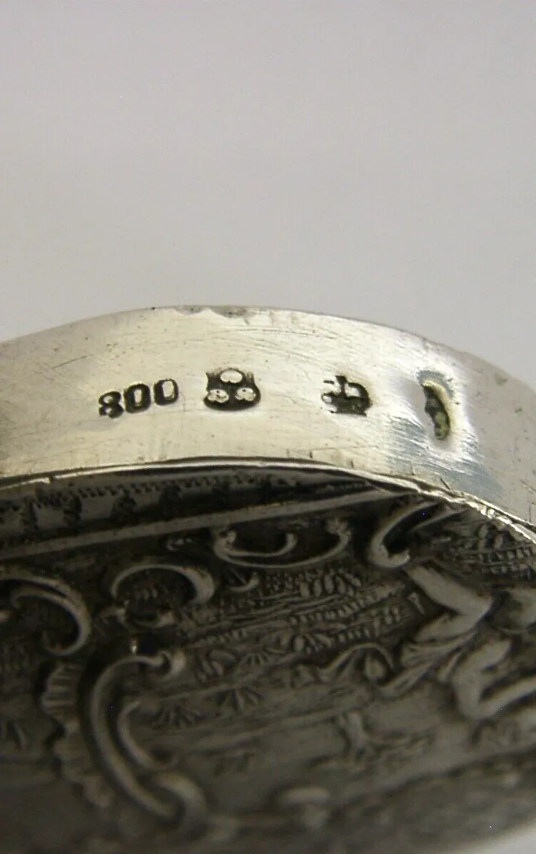 photo for sale 4.75 Inch Solid Silver Cello Potpourri Box 1890's Antique Desk Item Rare Novelty