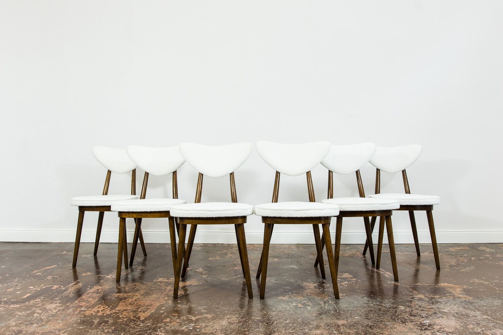 Mid Century Modern Dining Chairs No 124 By H & J Kurmanowicz, Poland, 1950's, Set Of 6 photo furniture