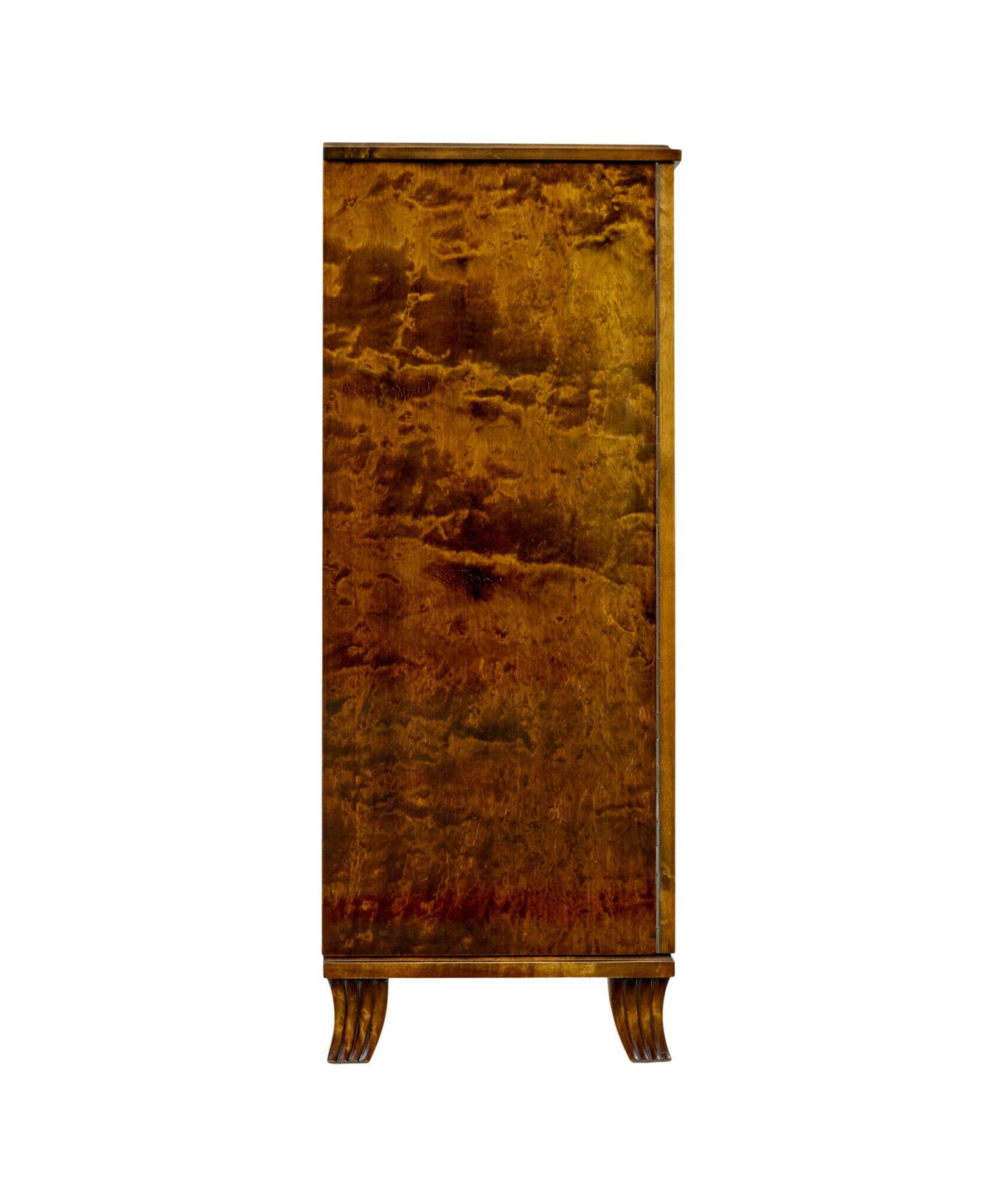 Scandinavian Art Deco Elm And Birch Inlaid Cabinet photo vintage