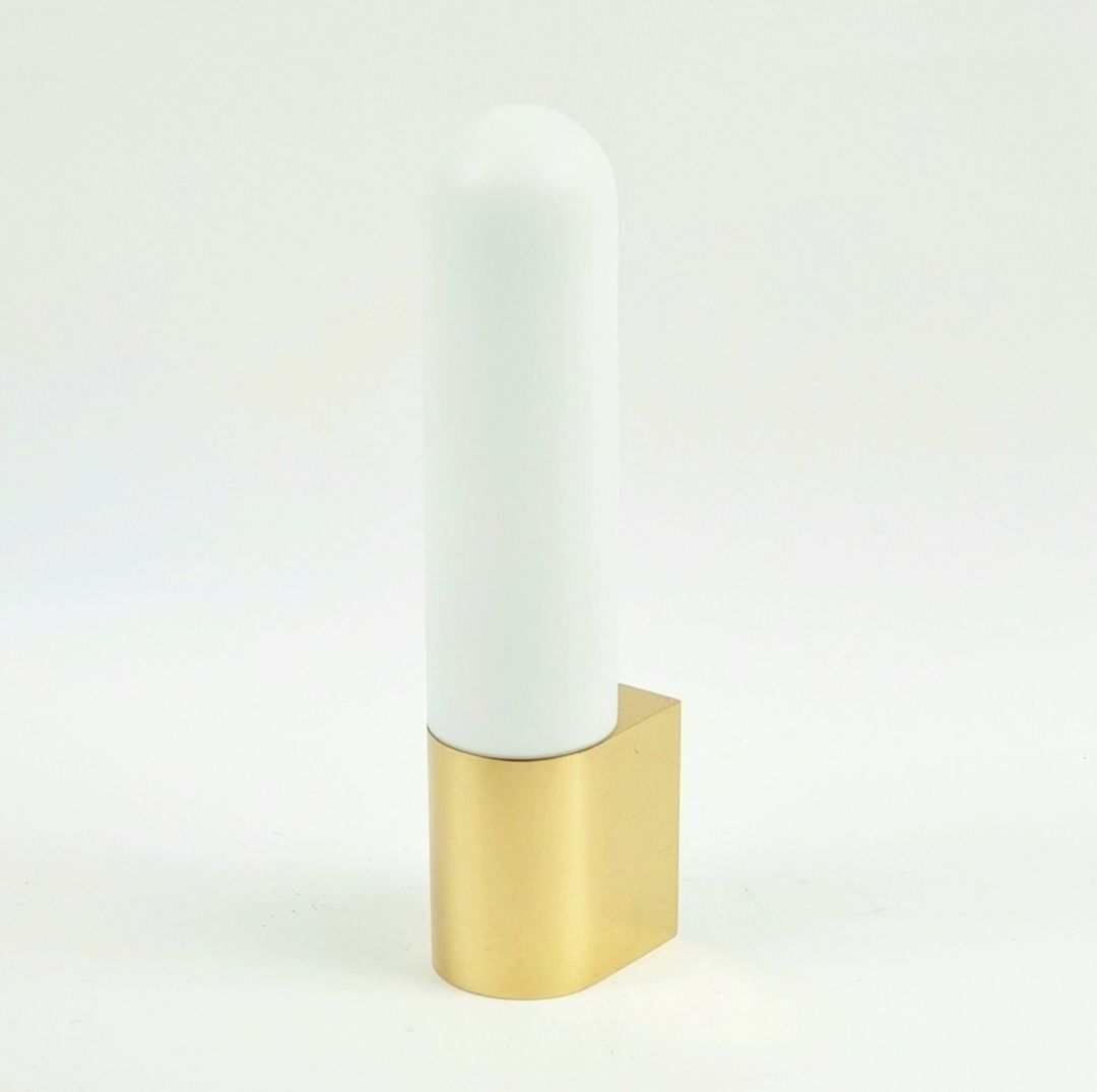 Paar Vintage Opaline Glazen Wandlampen Van Limburg, Duitsland, jaren 1970 photo for sale