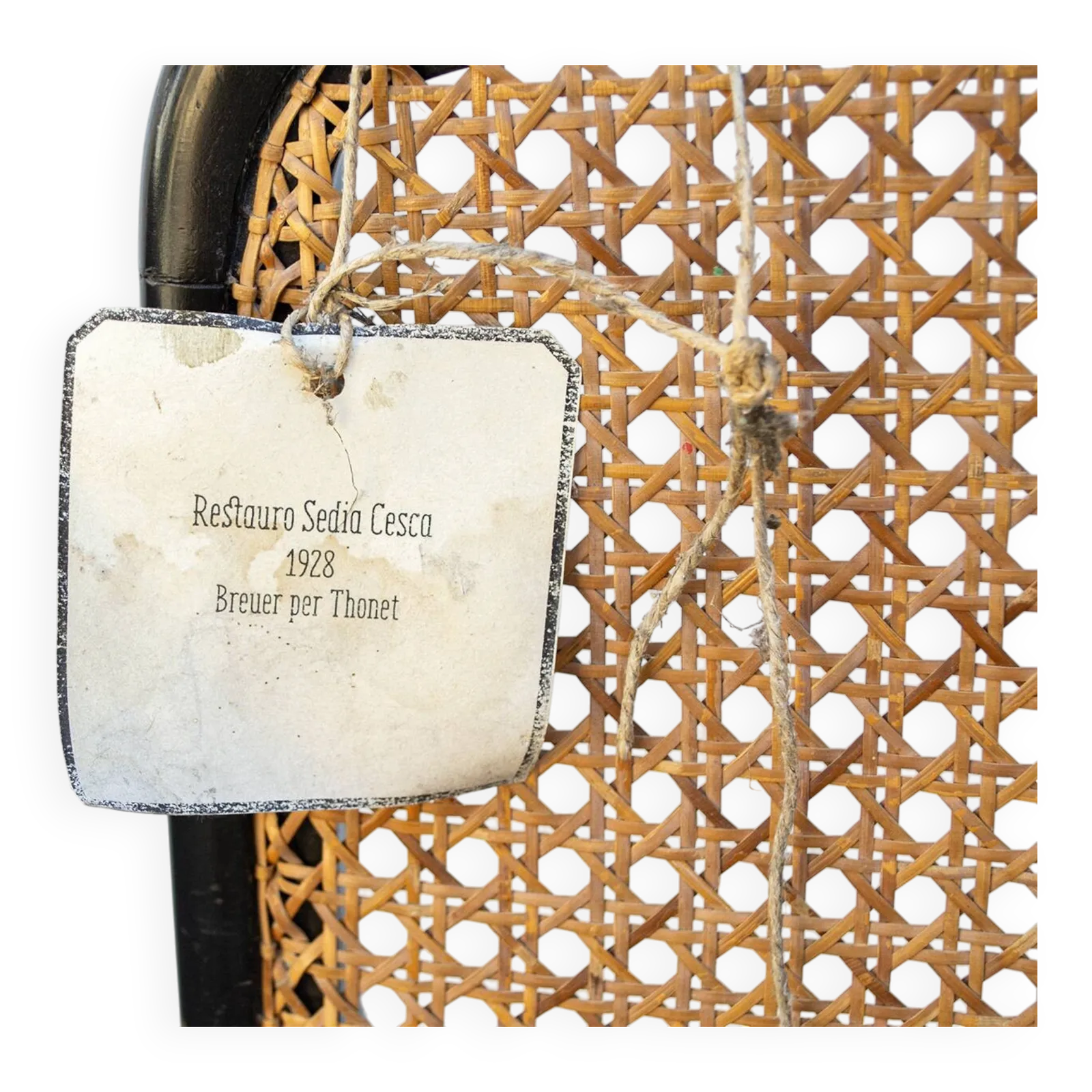 Zeldzame Cesca stoelen, vroege versie handgeweven met gebogen zitting, begin 20e eeuw photo furniture