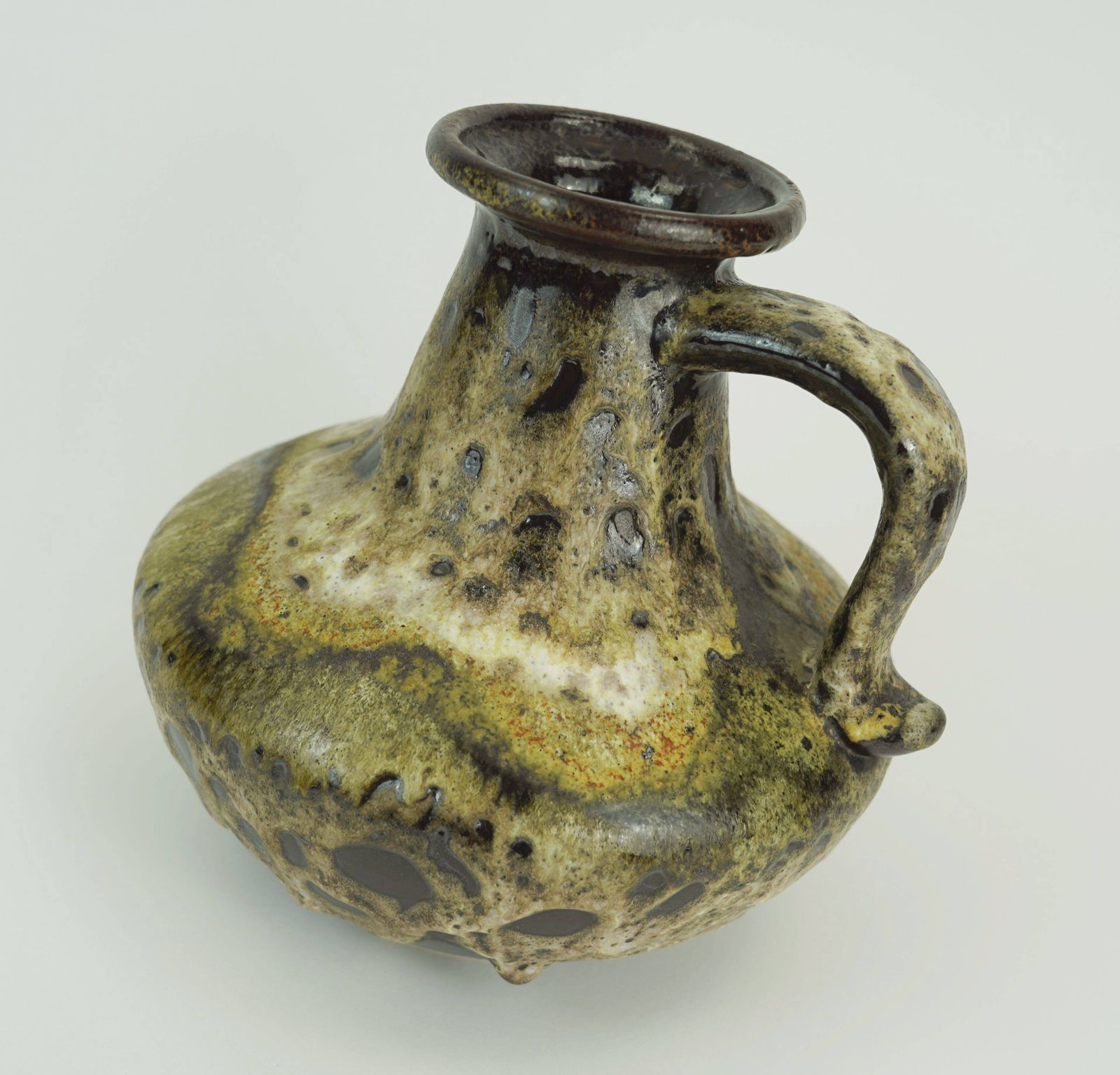 Vase mid-century Ruscha en céramique émaillée, tons terre, modèle 377 21 photo Décoration