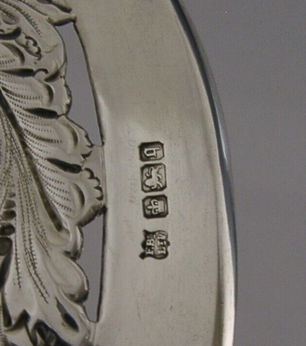 photo for sale 352g Sterling Silver Jennens Family Crest Dish Ring 1908 Antique