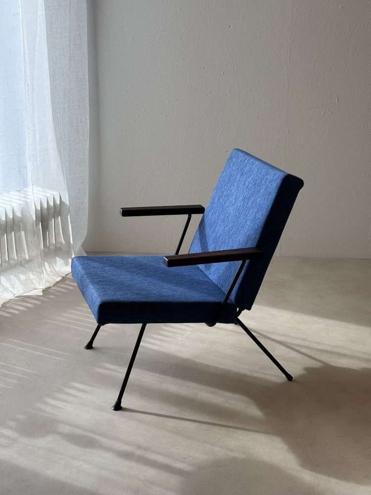 Gispen Fauteuil 1409 André Cordemeyer Petrol Blauw jaren 1960 photo for sale