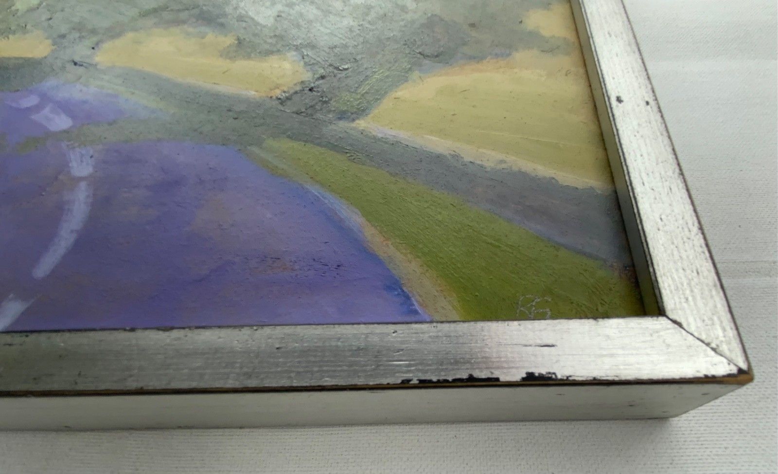 Yorkshire Landscape Olieverfschilderij Gesigneerd Door Kunstenaar R.Grinberg 2000s photo vinterior