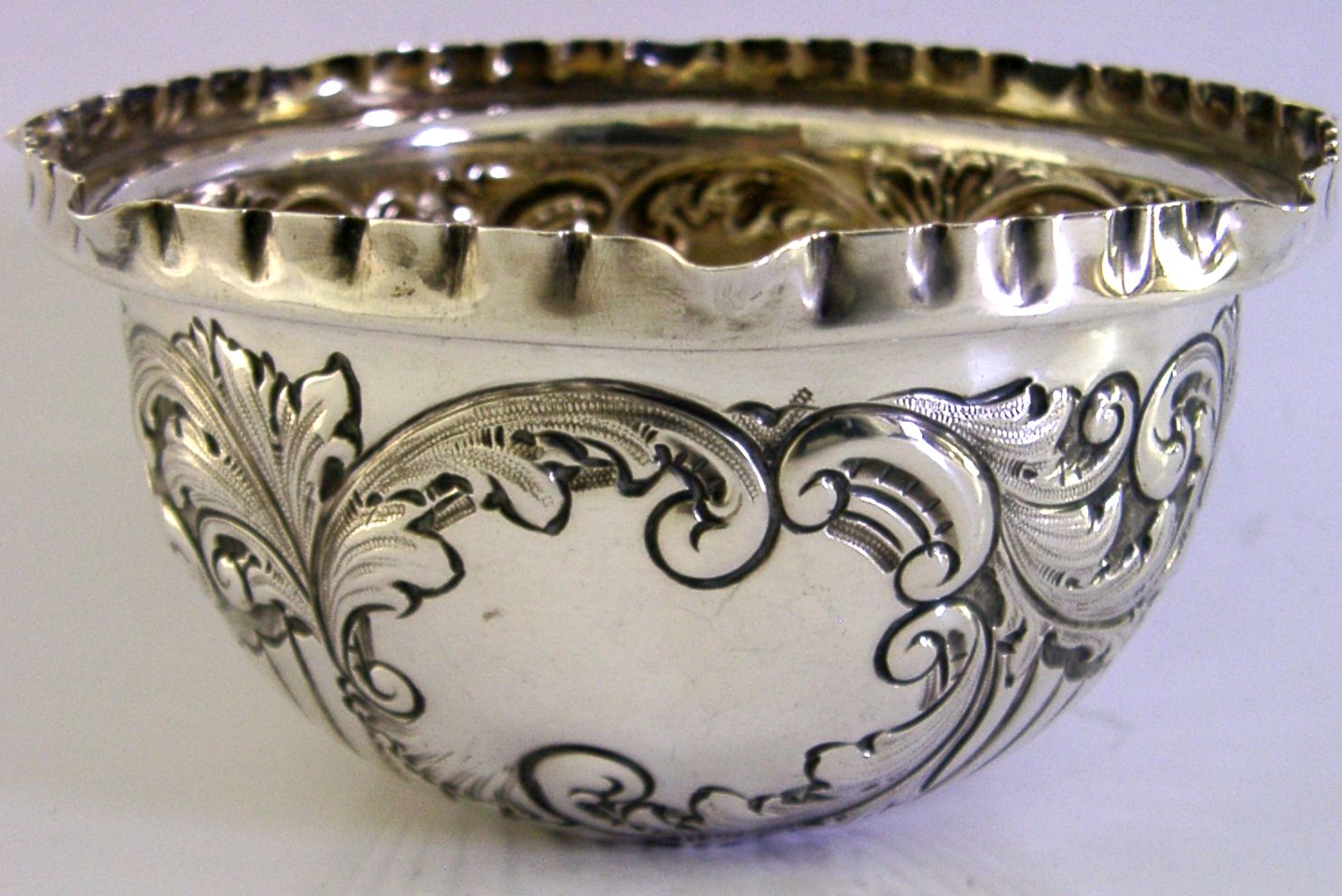Decent Size English Edwardian Sterling Silver Bowl 1901 Antique 114g