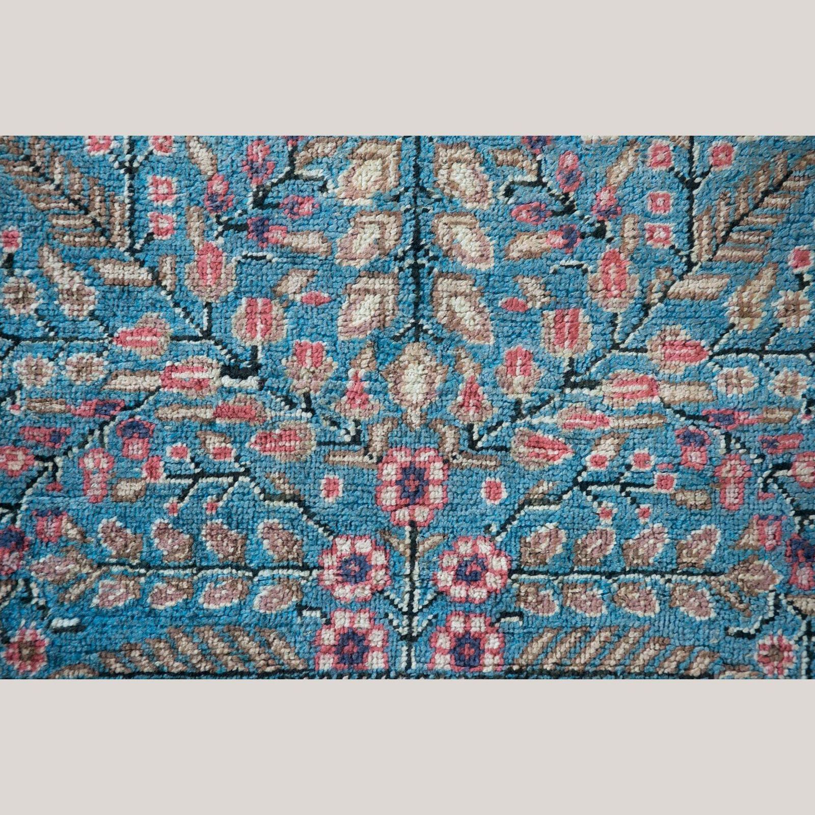 Vintage handgeknoopt Hereke zijden gebedskleed, Tree of Life-motief - 188 × 118 cm photo 1020.0