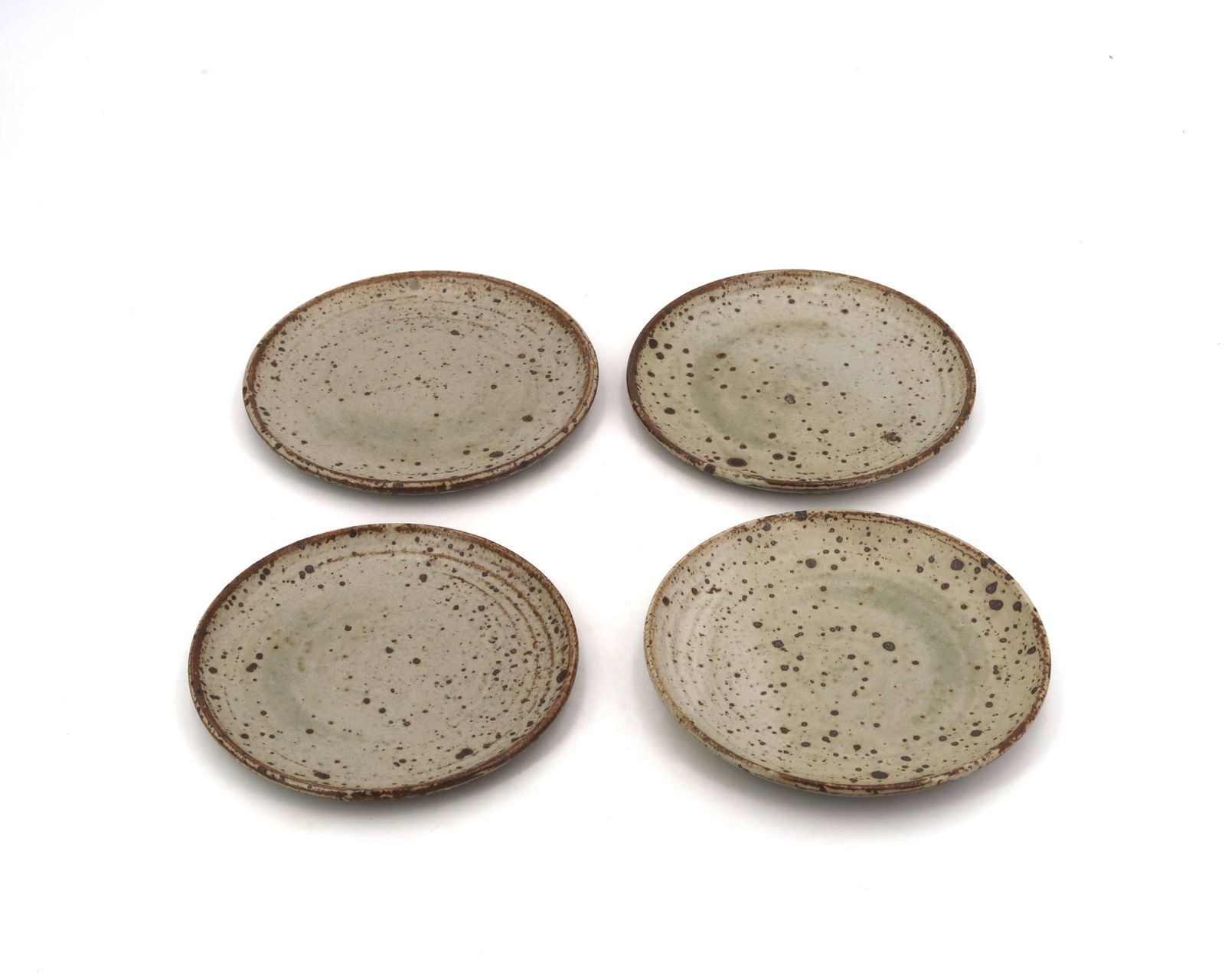 Dessert Plates In Pyrite Stoneware By Gustave Tiffoche, Ceramic From The 1970s. photo furniture