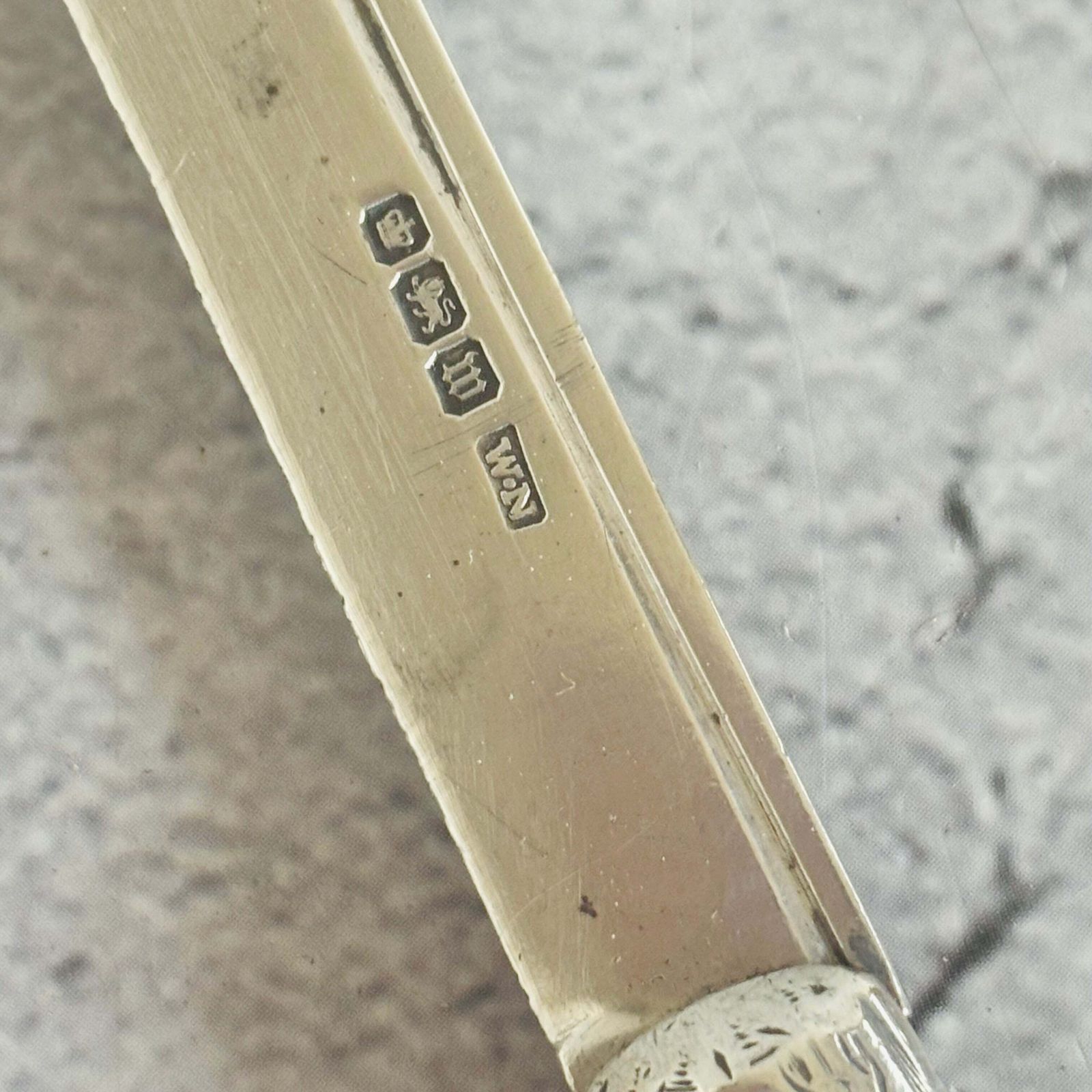 Silver And Mother Of Pearl Folding Fruit Knife 1914 photo 110.0